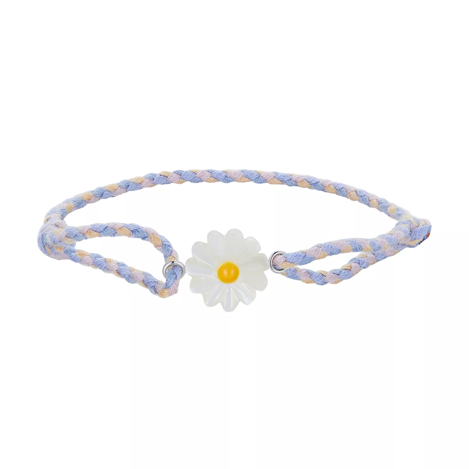 pandora stijl madeliefjeskoord armband scb250