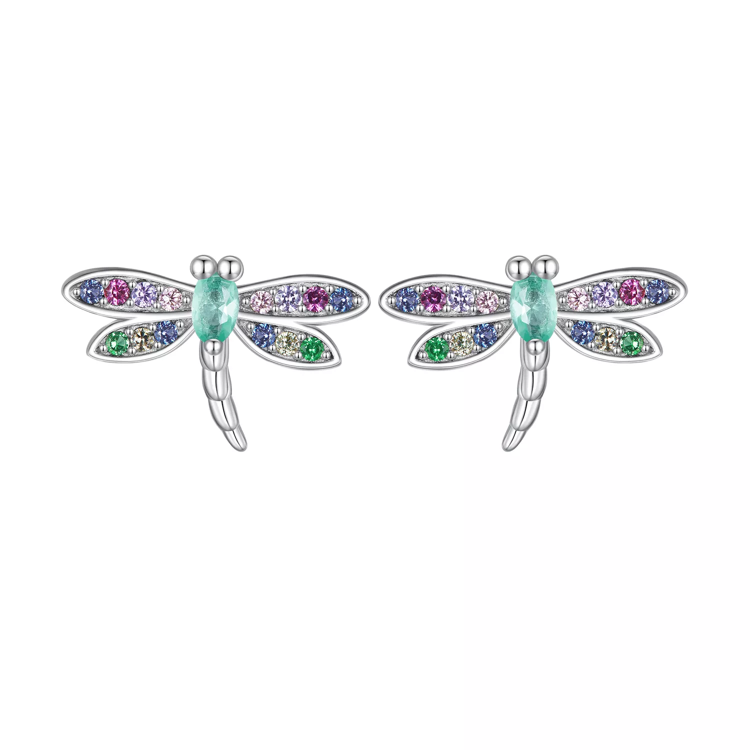 pandora stijl oorbelstekers met libelle bse795