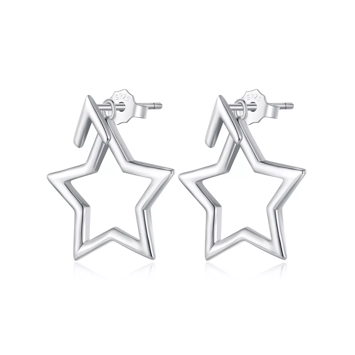 pandora stijl pentagram studs oorbellen bse901