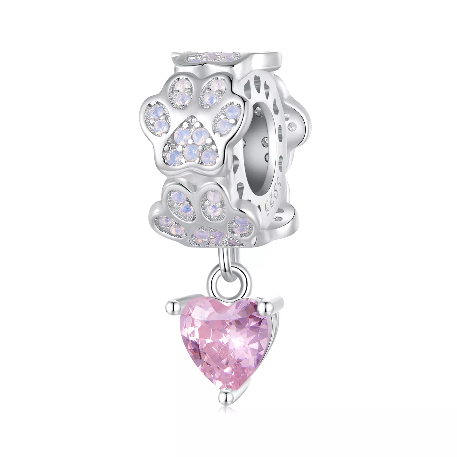 pandora stijl pootafdruk hanger scc2577