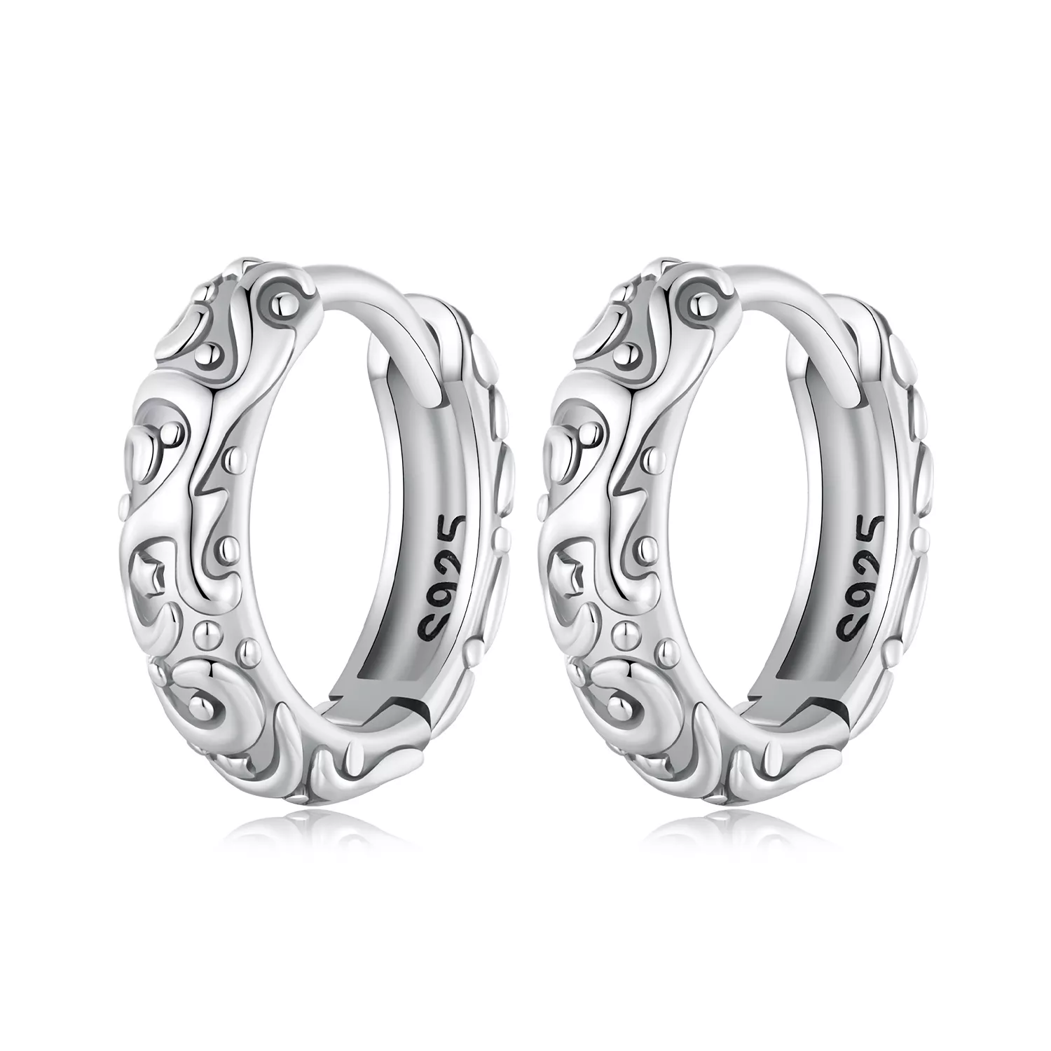 pandora stijl retro patroon oorringen sce1659