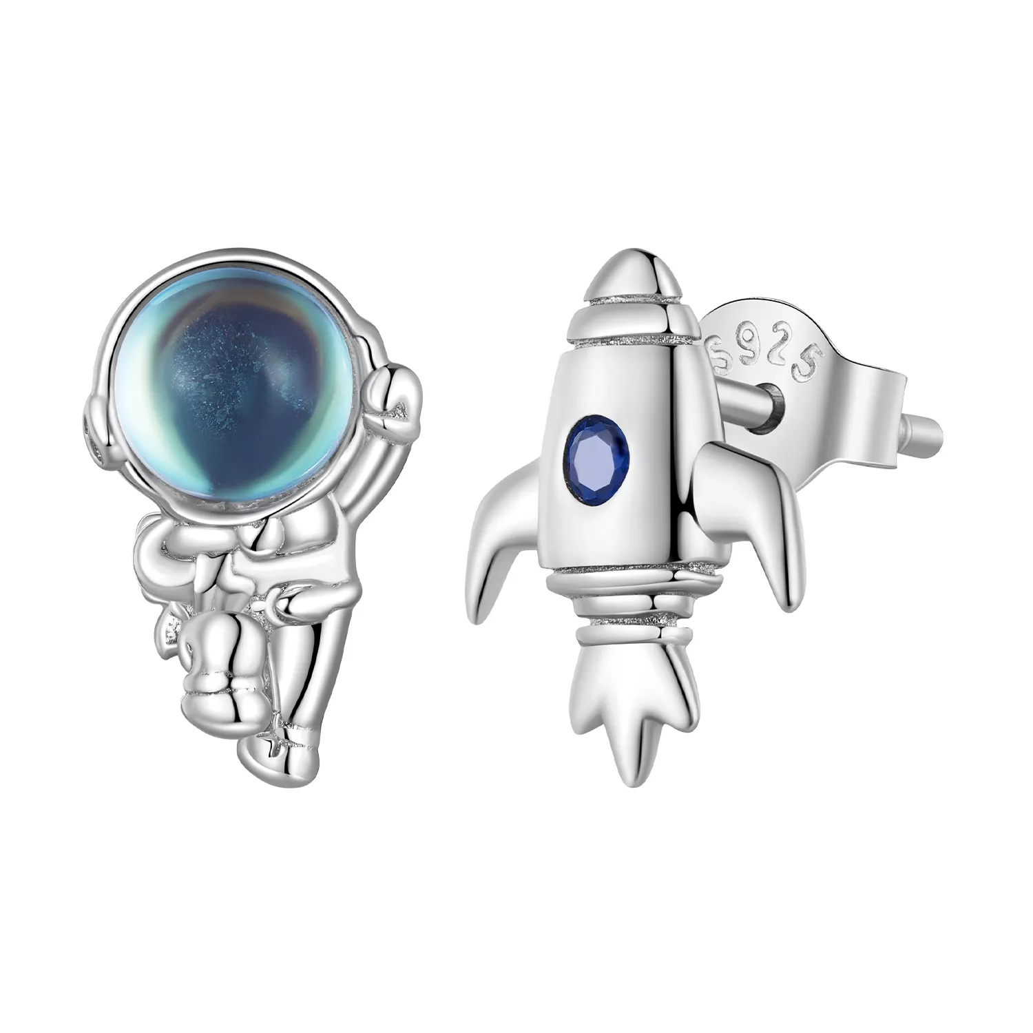 pandora stijl ruimteschip asymmetrische oorbellen sce1578