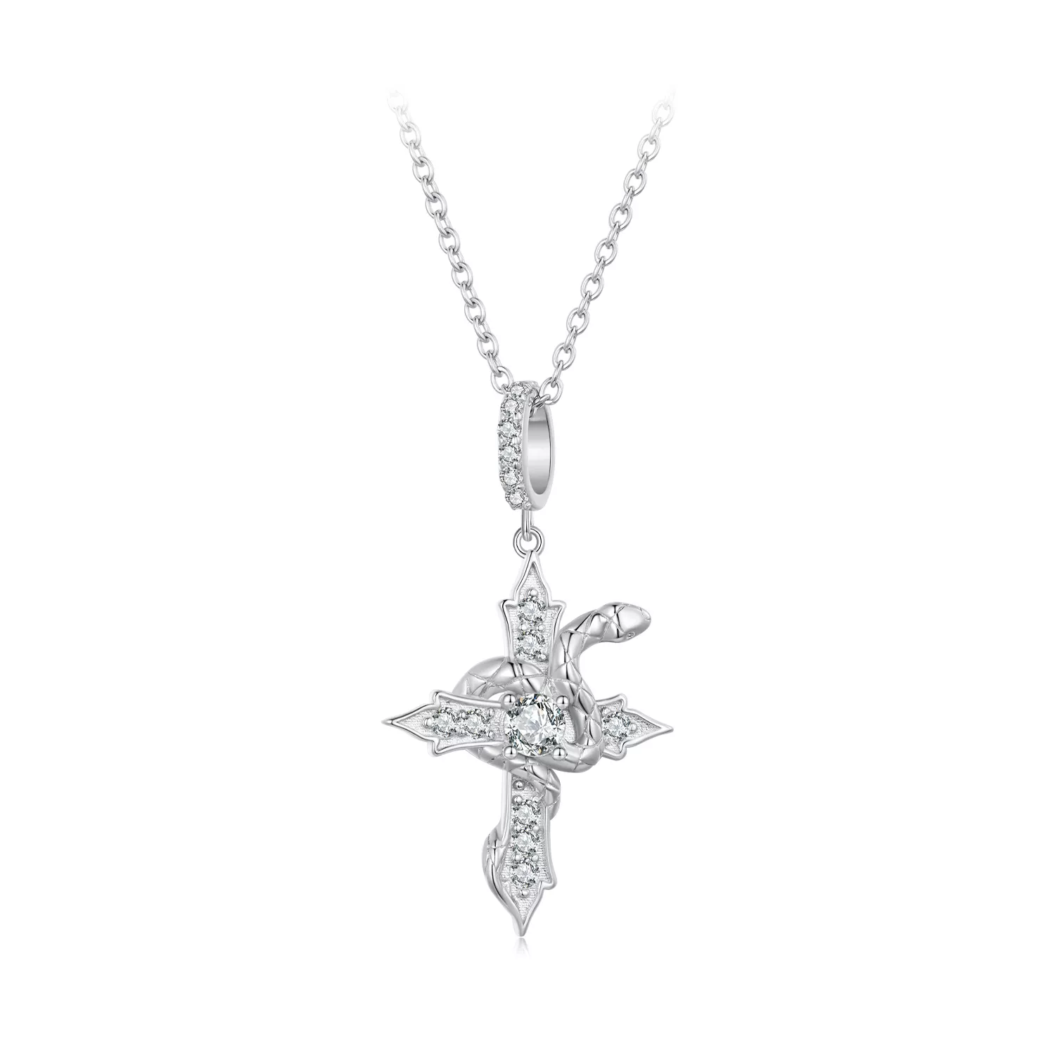 pandora stijl slang kruis halsketting scn500