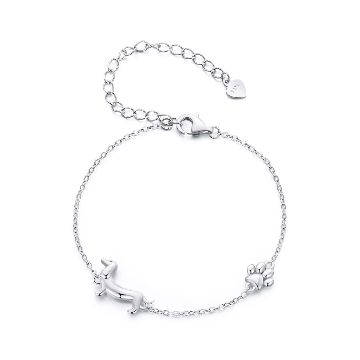 pandora stijl teckel ketting armband scb262