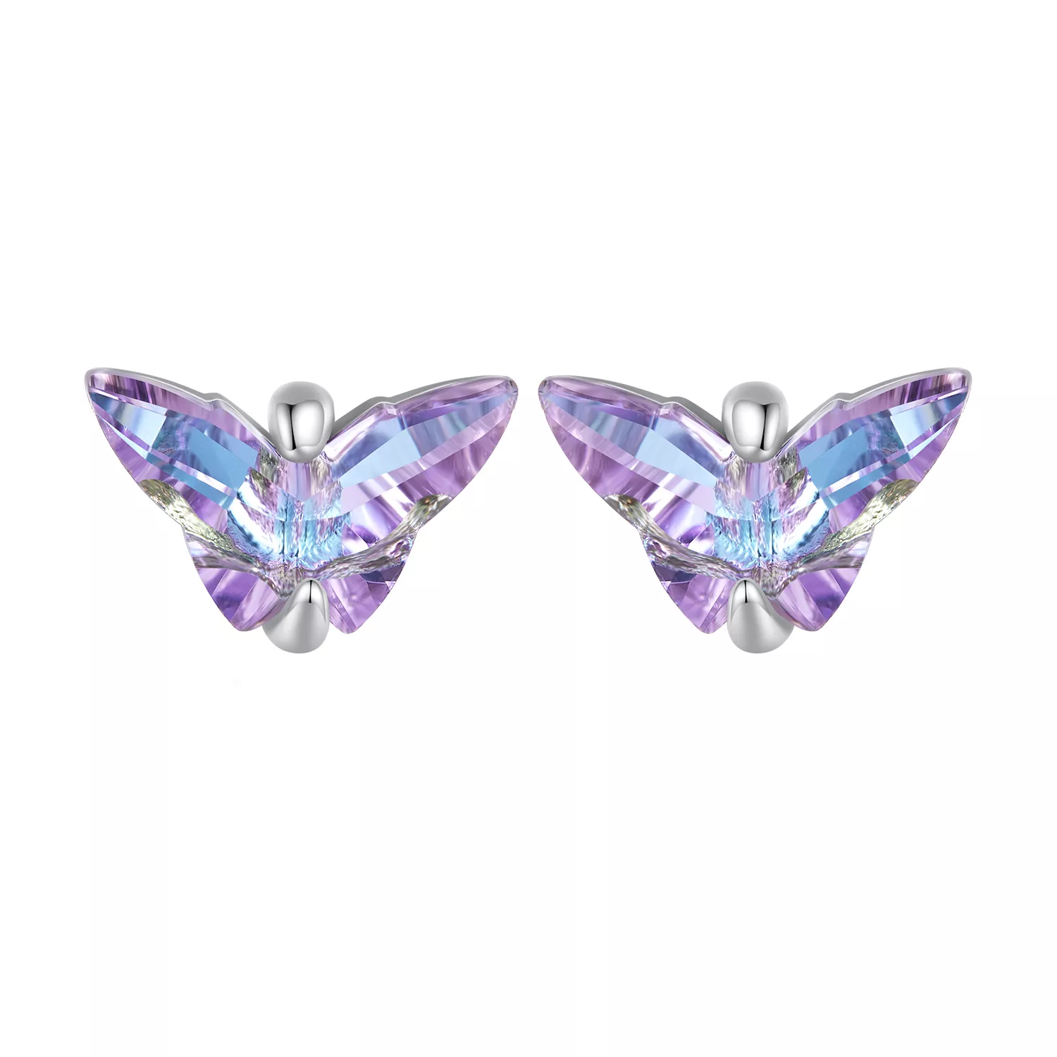 pandora stijl vlinder draadstuds oorbellen bse797