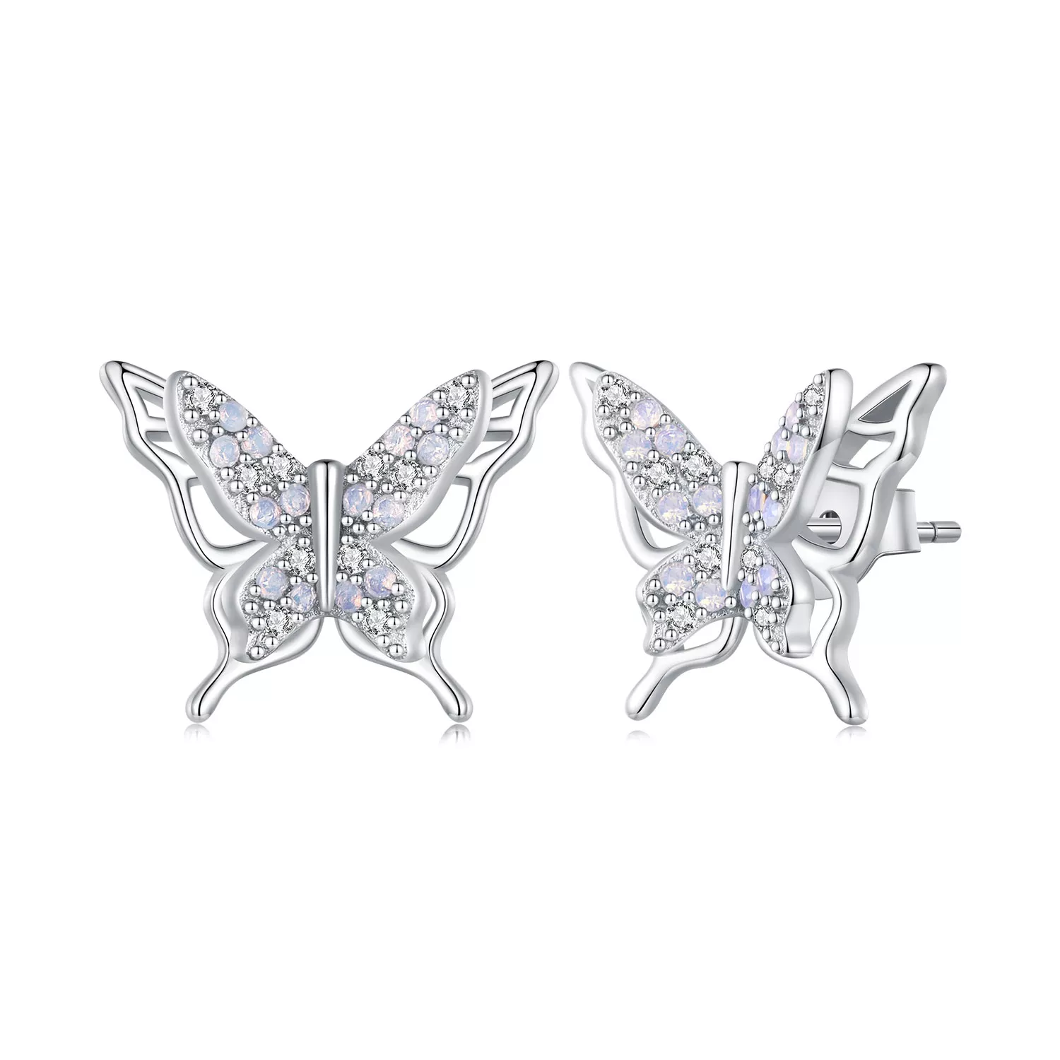 pandora stijl vlinder studs oorbellen bse910