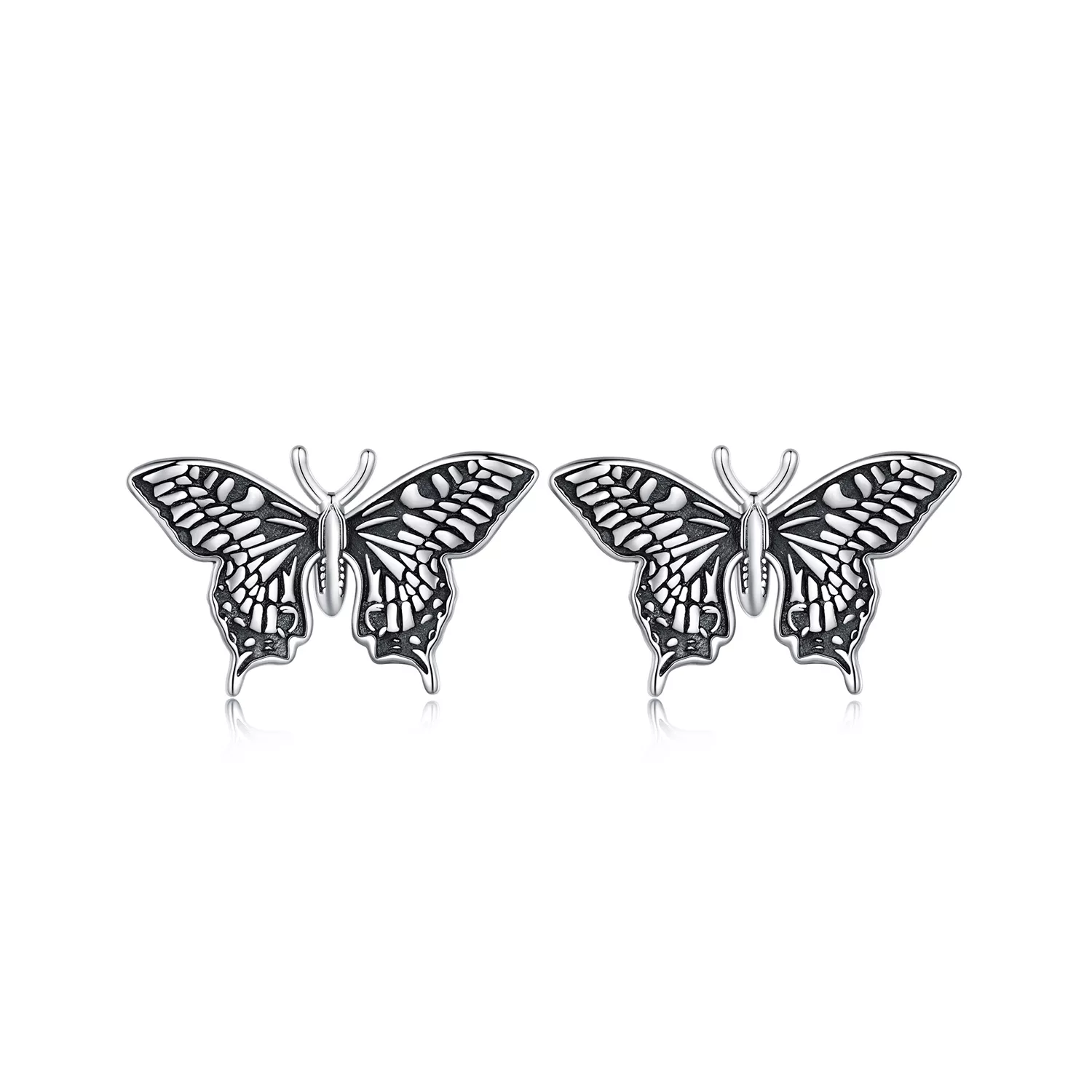 pandora stijl vlinder studs oorbellen sce1637