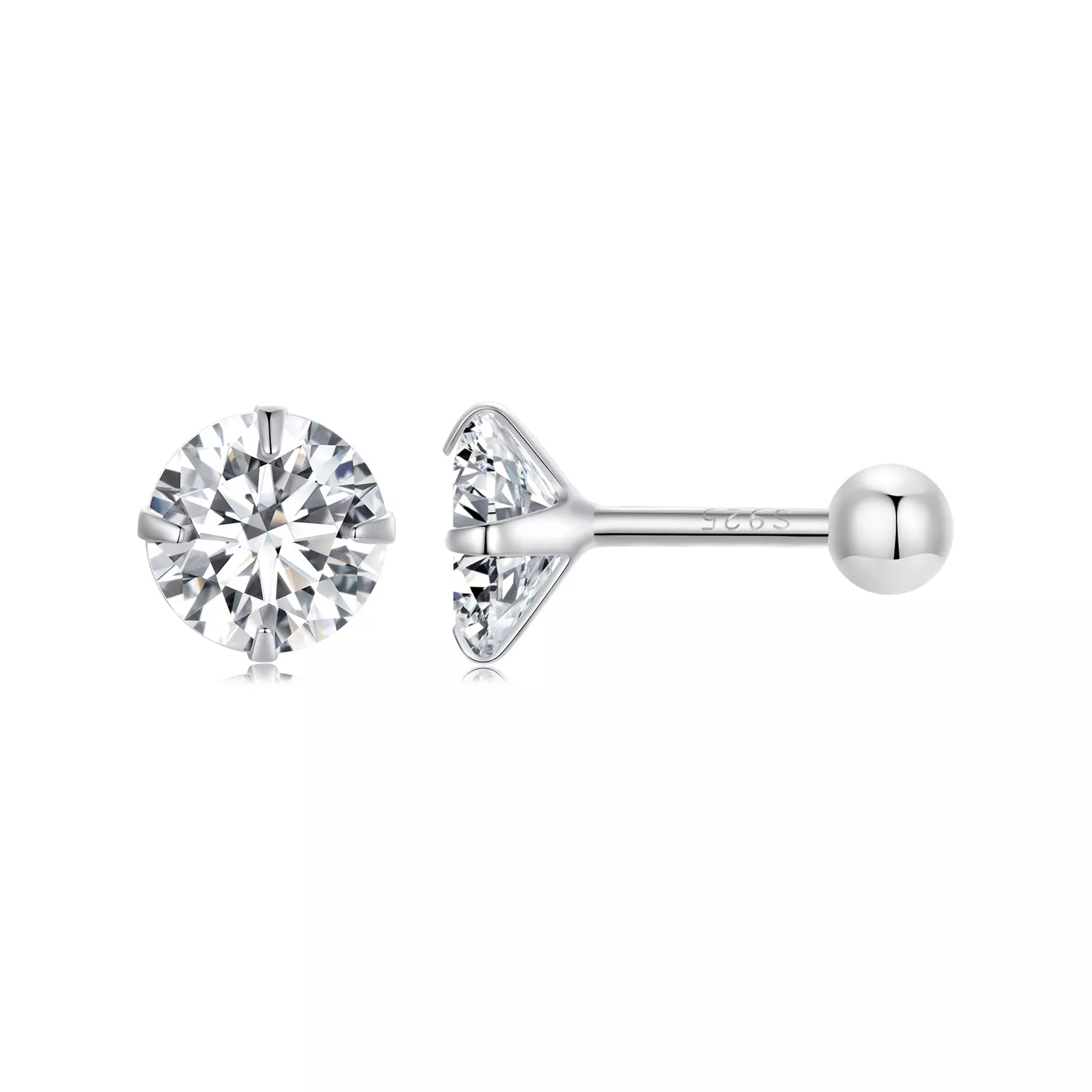 pandora stijl wit zirkonium studs oorbellen sce1646 m