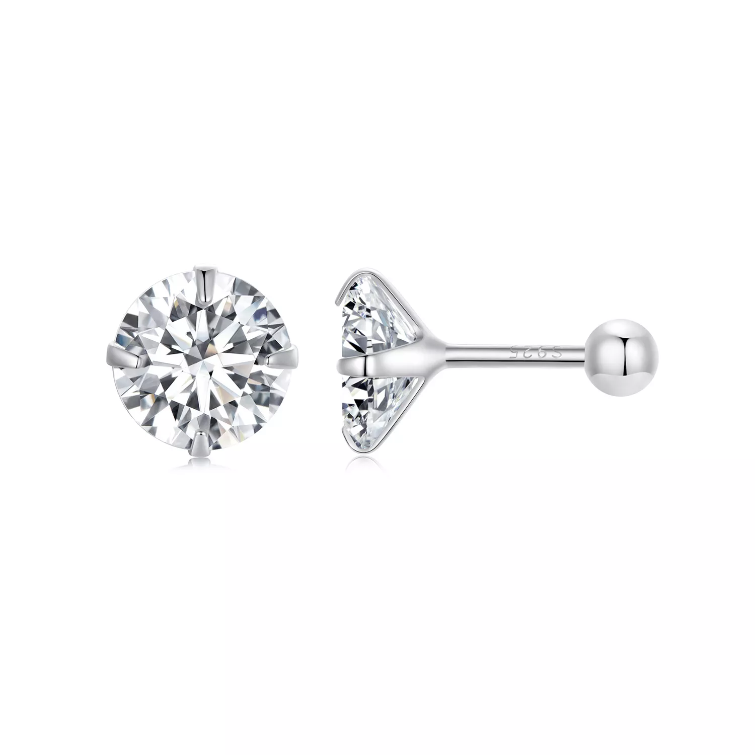pandora stijl witte zirkonium studs oorbellen sce1646 l