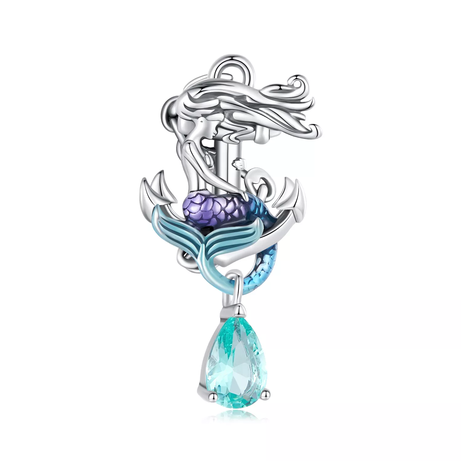 pandora stijl zeemeermin ankerbedel bsc903