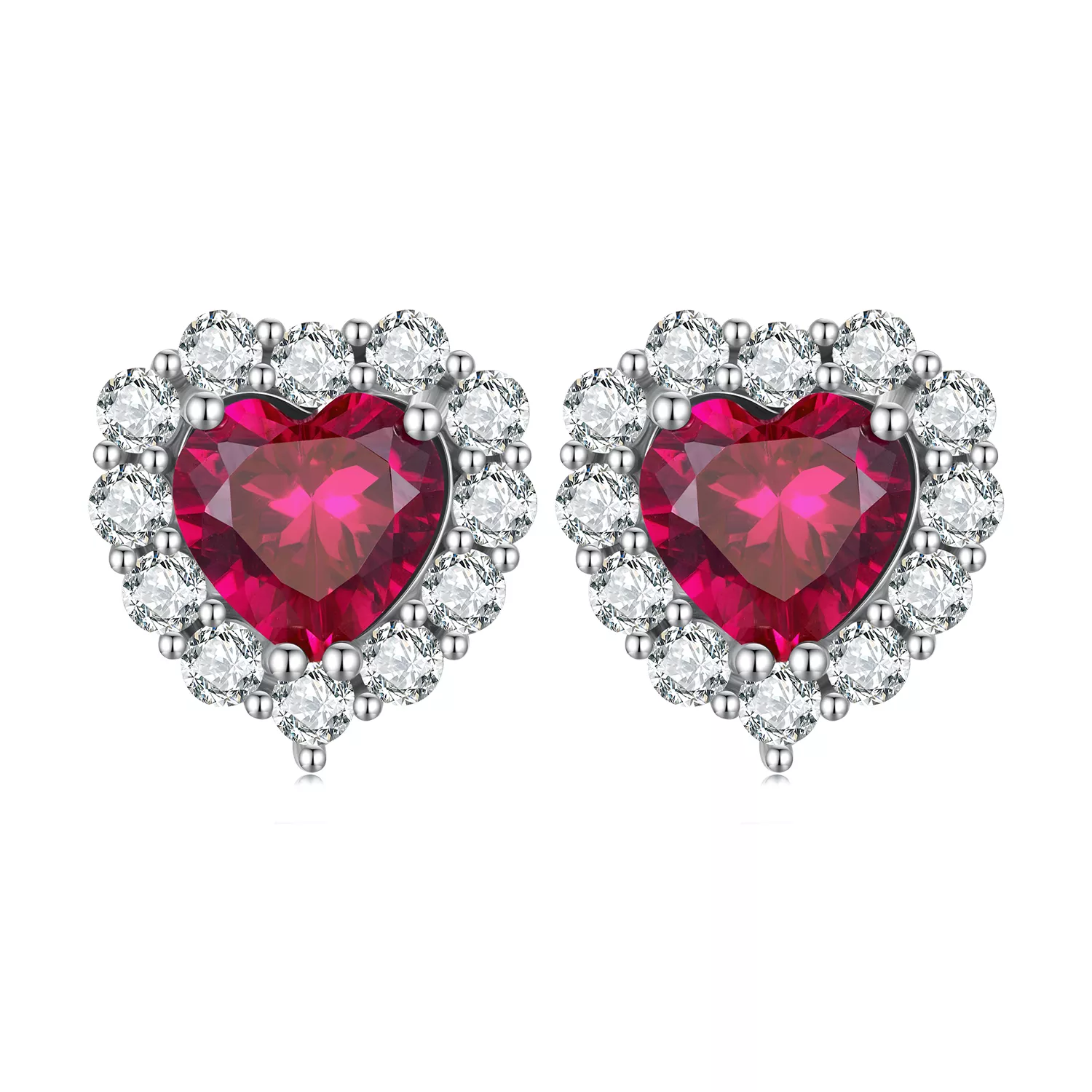 pandora stijl zirkonia liefdesstuds oorbellen sce1577