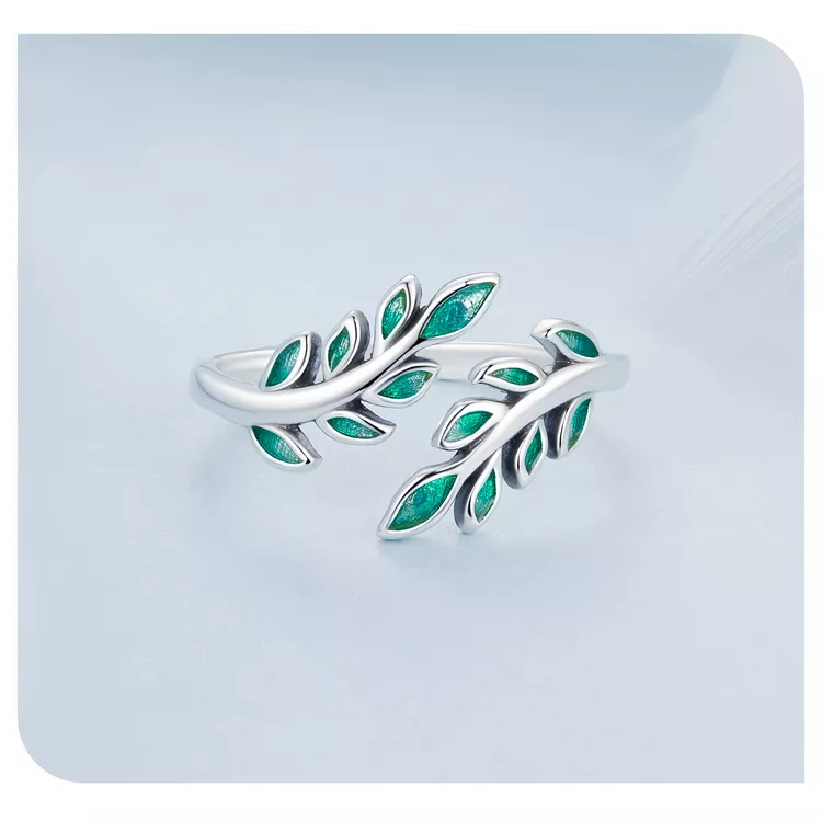 (afbeelding voor) PANDORA Stijl Blad Open Ring - BSR542-E - Bekijken 4