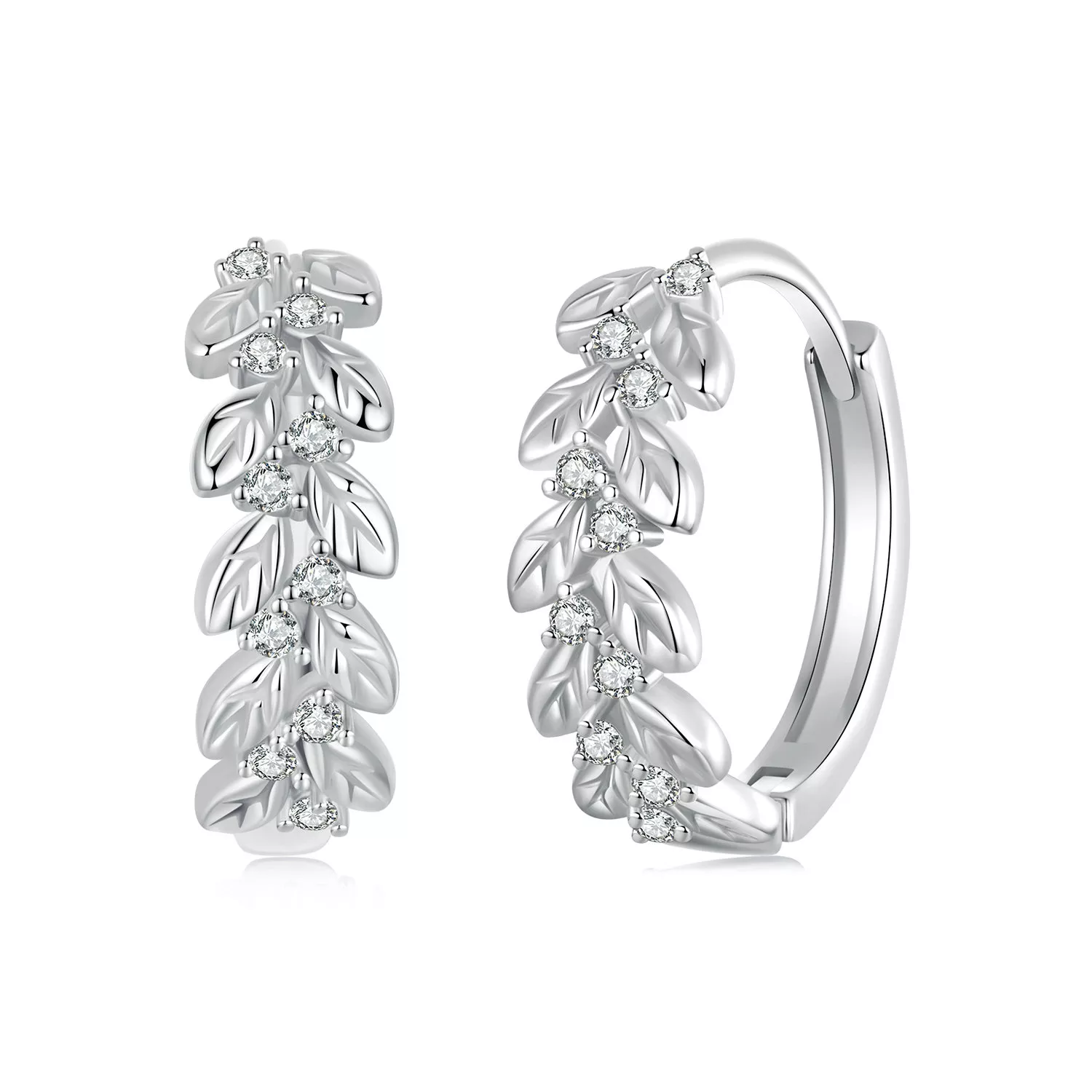 pandora stijl blad oorbellen bse1086