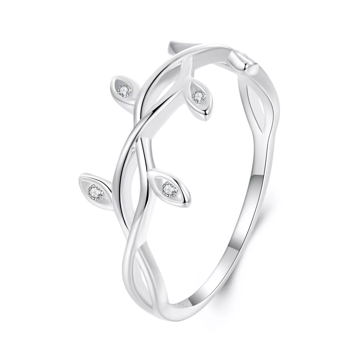 pandora stijl blad ring bsr581