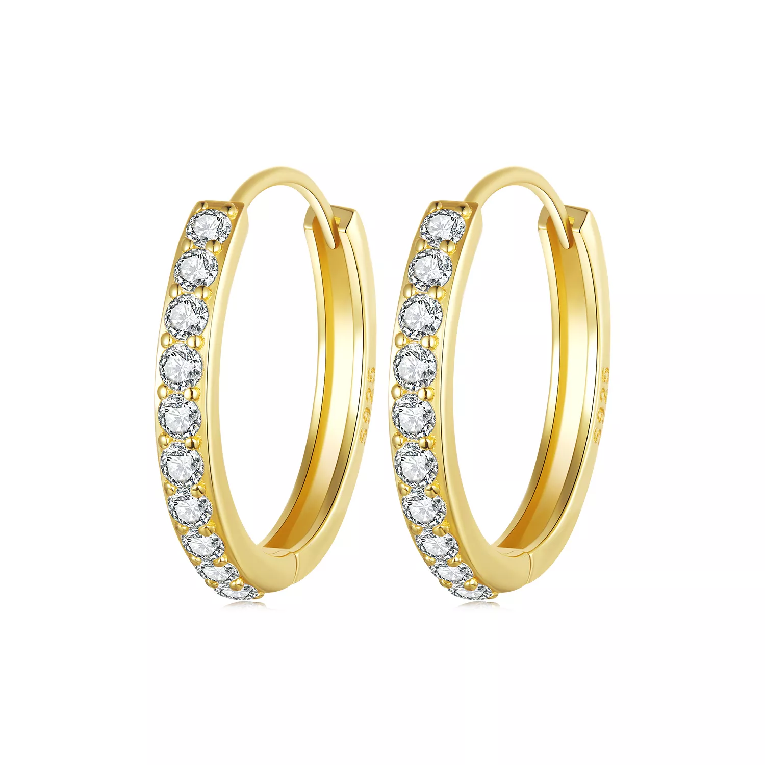 pandora stijl eenvoudige sterling zilveren oorbellen bse1060 bl