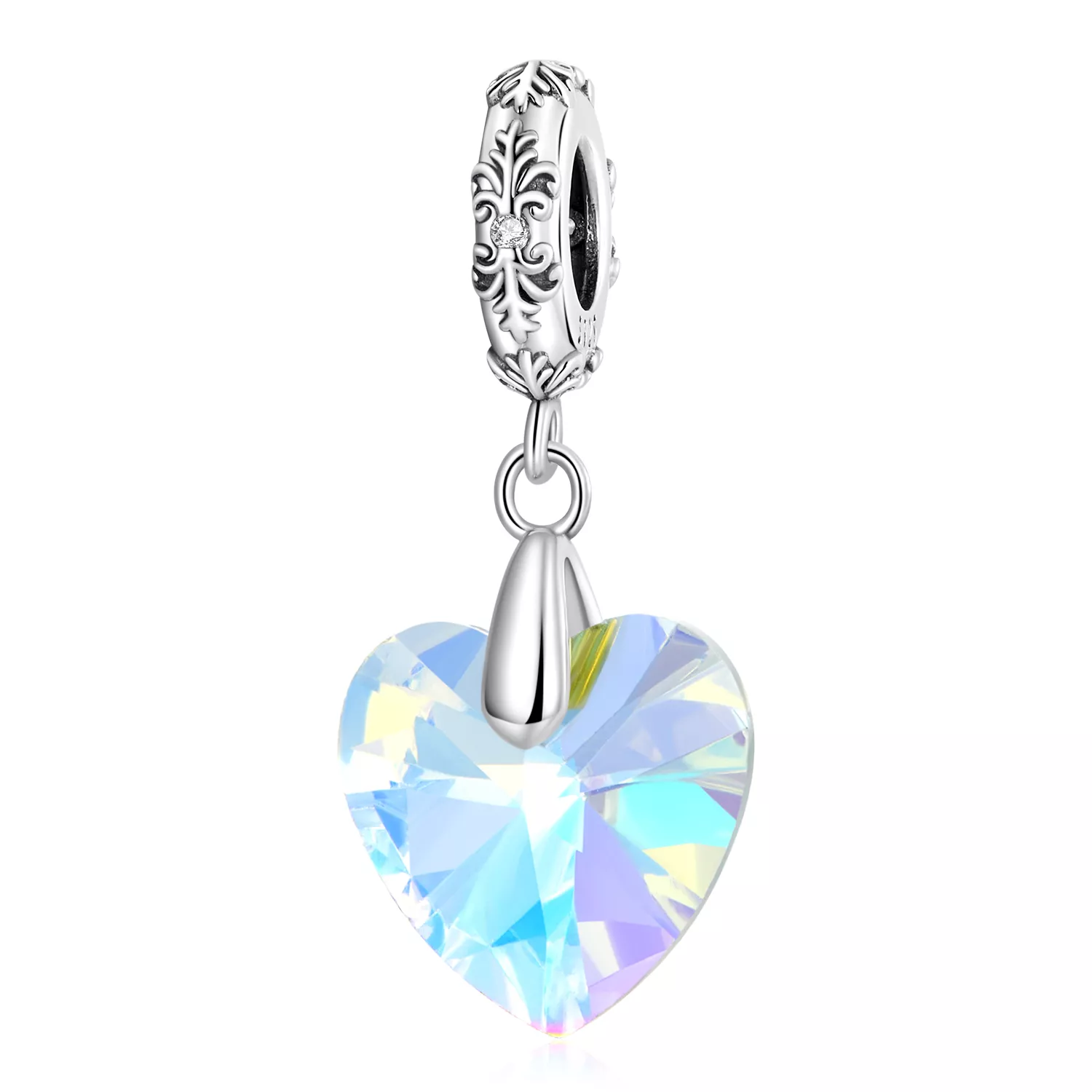 pandora stijl glazen hart kralen bsc602