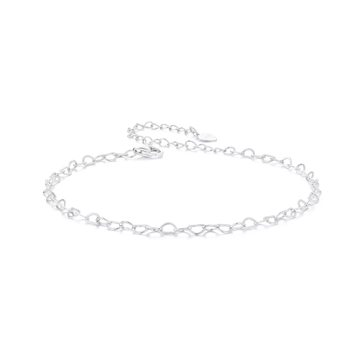 pandora stijl hart enkelbandje bst007