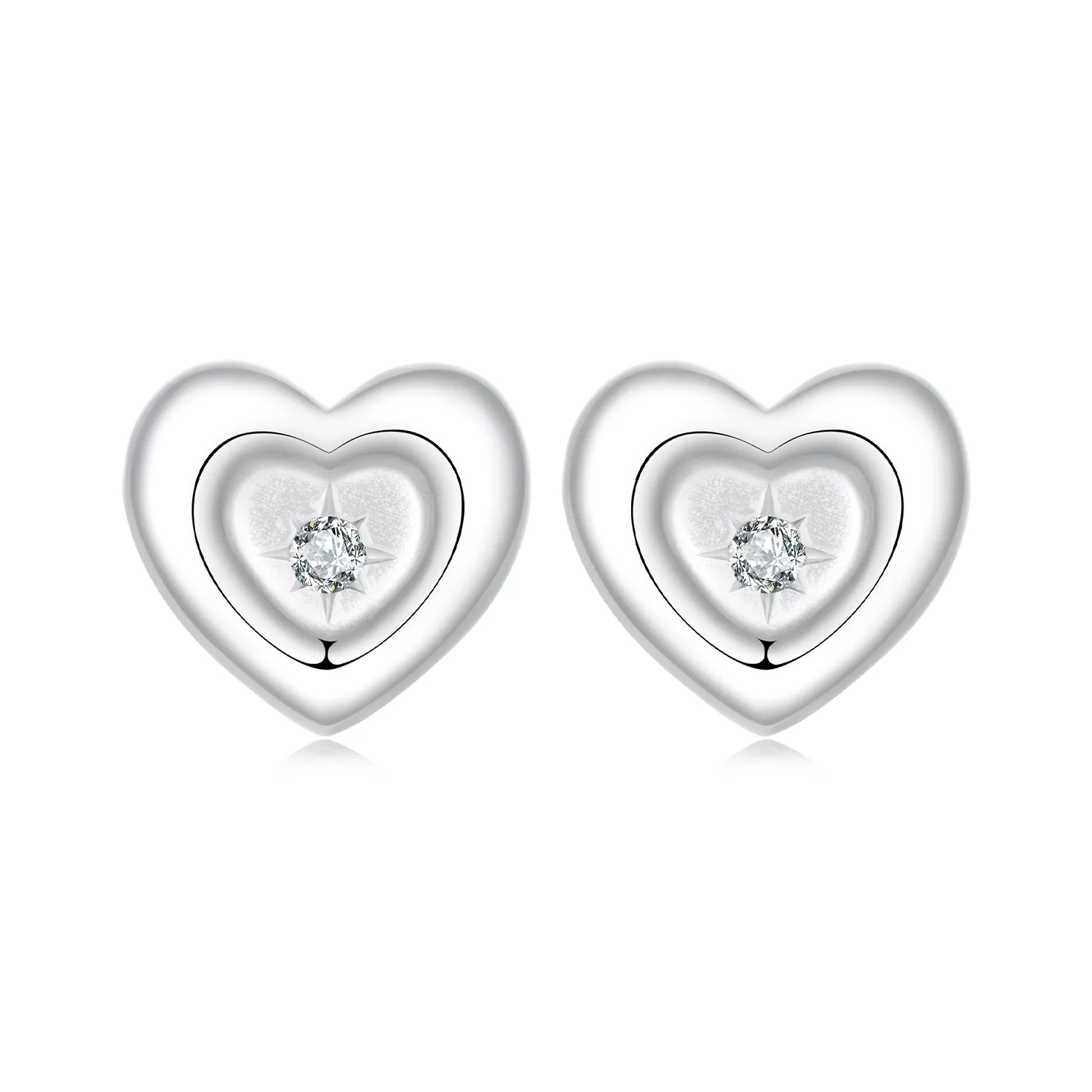 pandora stijl hart starburst oorbellen bse1045