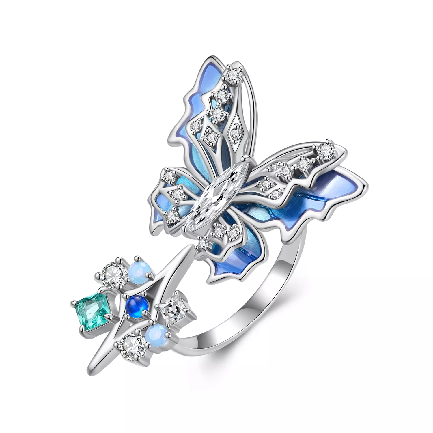 pandora stijl ijsvlinder ring yir247 e