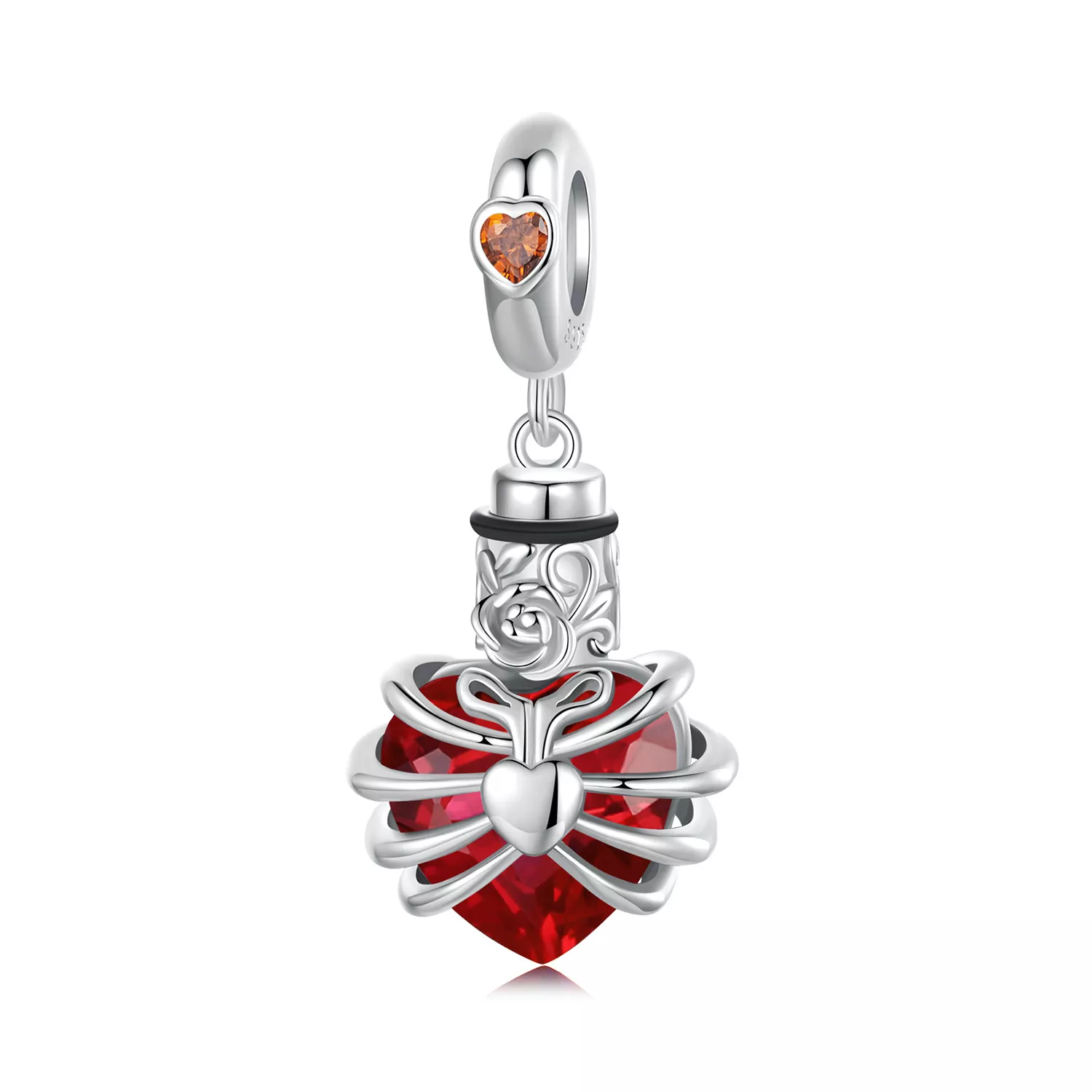 pandora stijl memorial rose hart rood bsc1058 rd