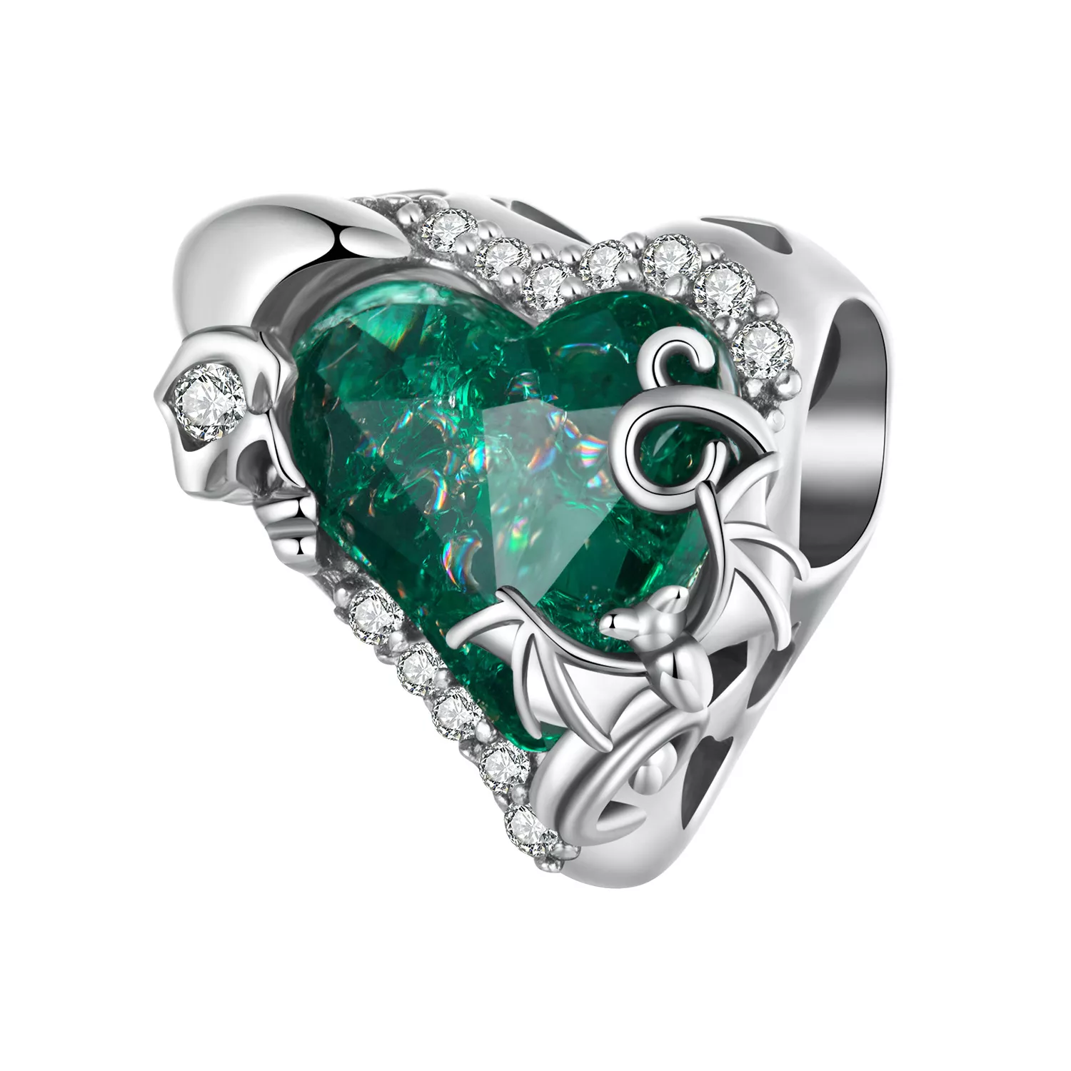 pandora stijl schedel hart kralen bsc1064