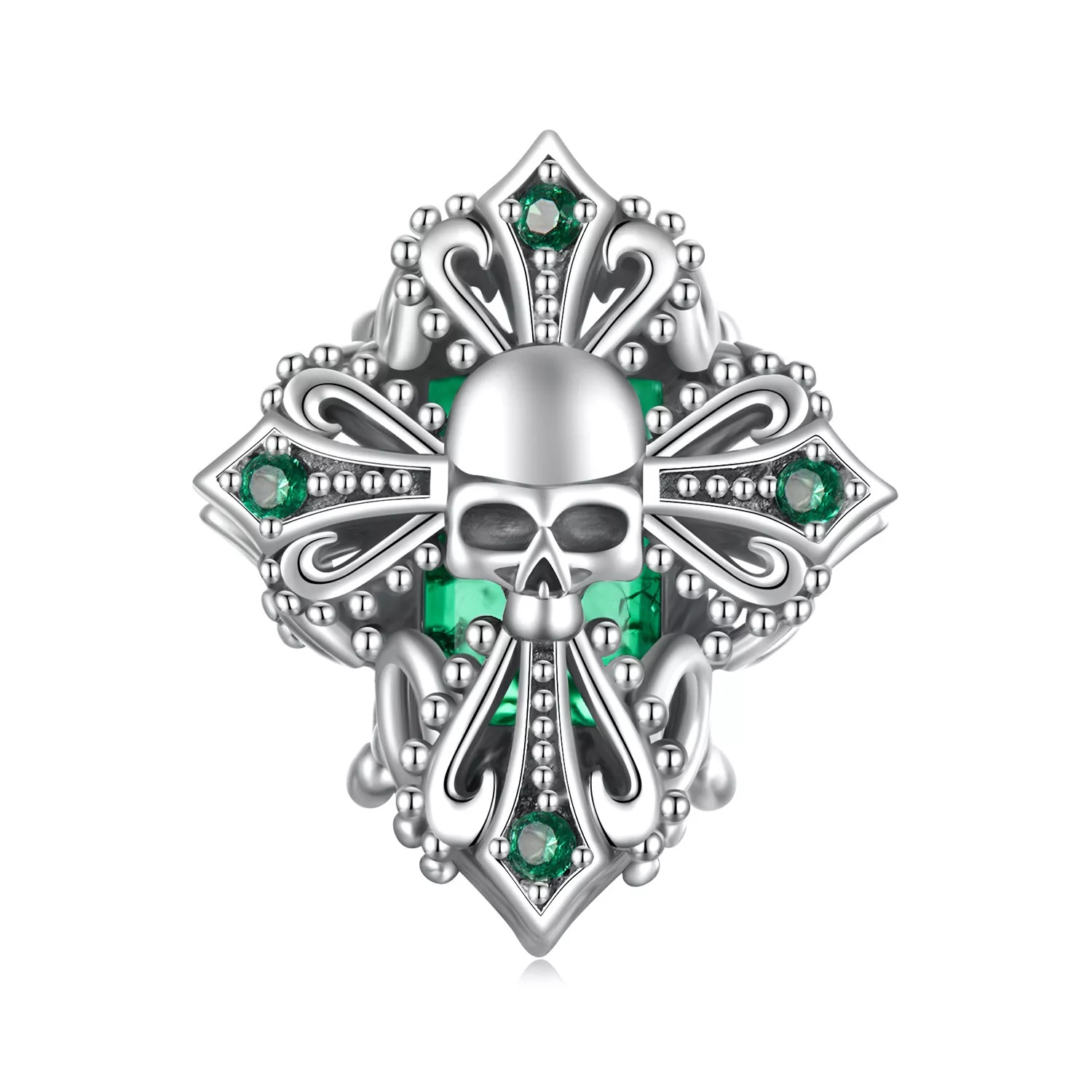 pandora stijl schedel kruis kralen bsc1063