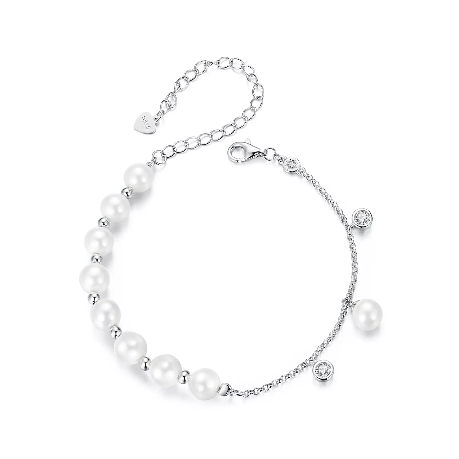 pandora stijl schelp kraal kwast armband bsb189