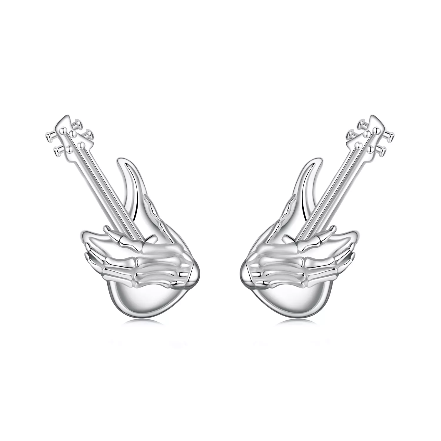 pandora stijl skelet hand bas oorbellen sce1806