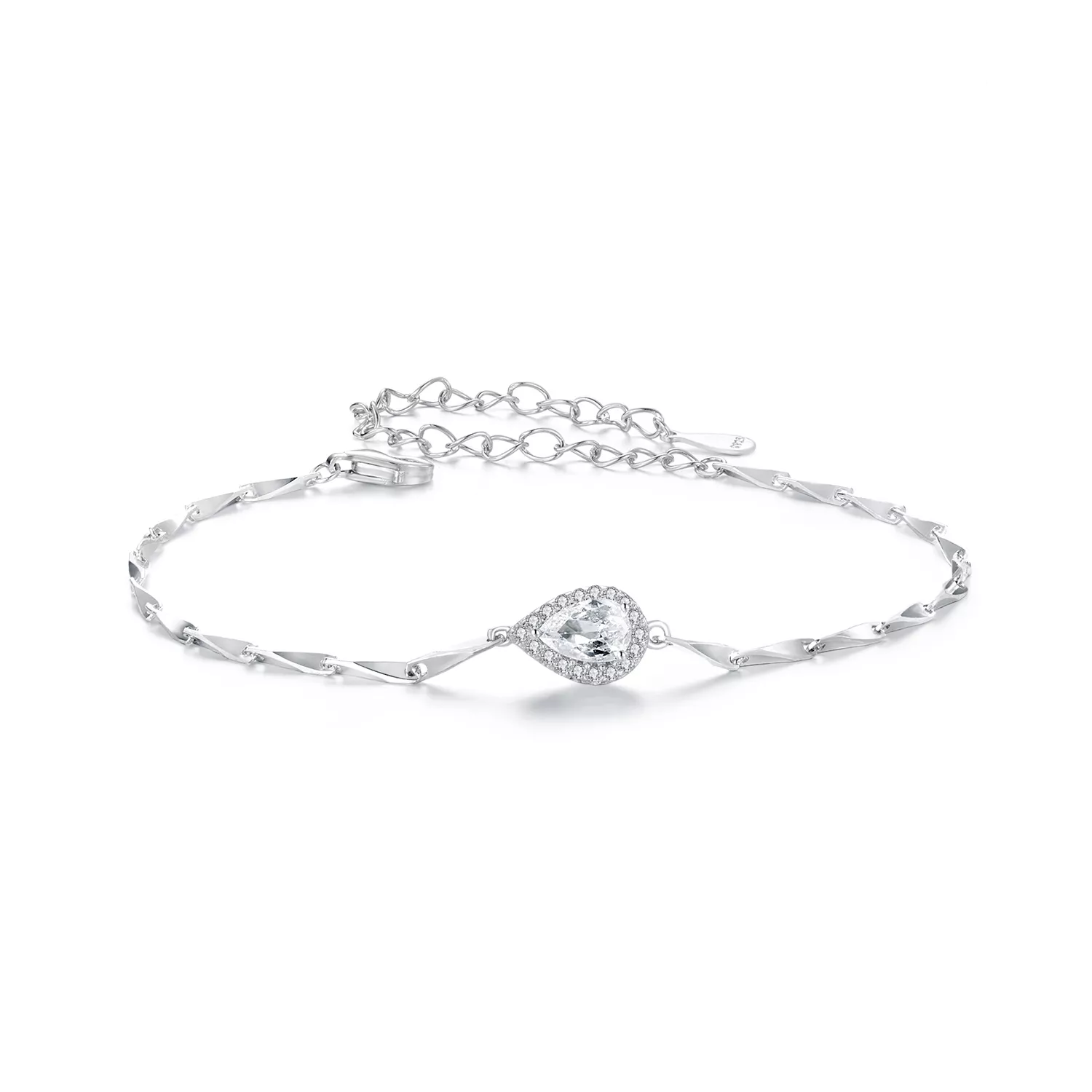 pandora stijl sparkling water druppel armband bsb185