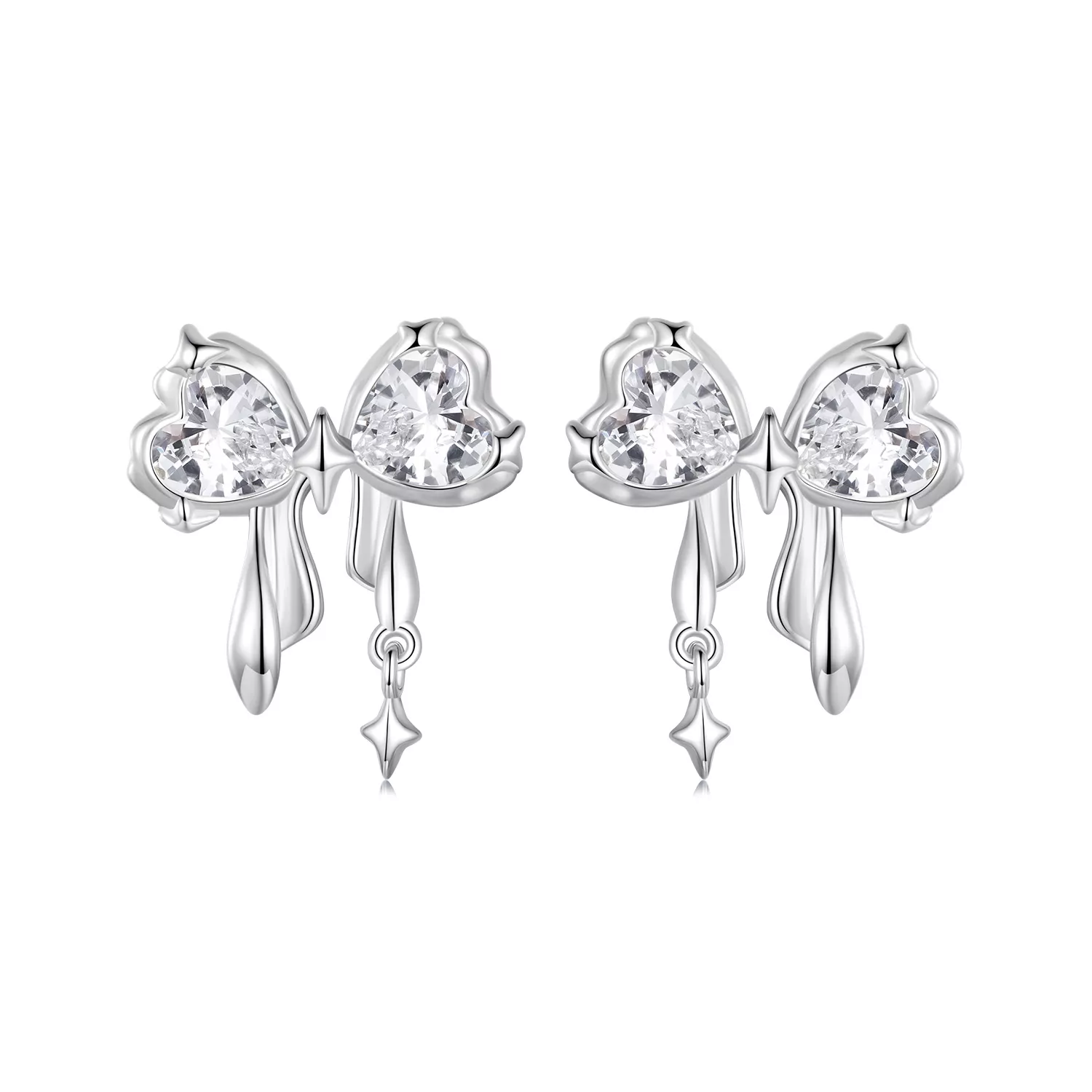 pandora stijl strik oorbellen bse1061