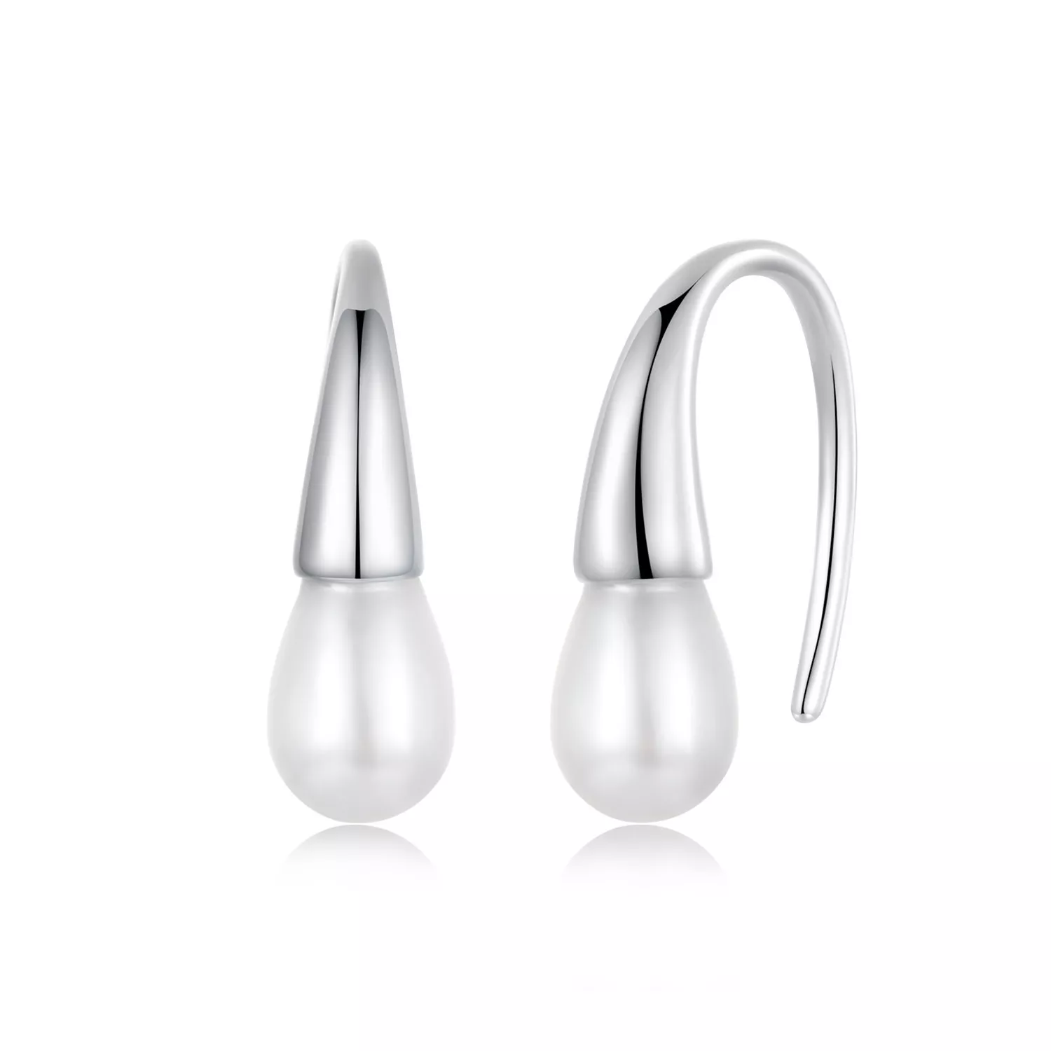 pandora stijl traanvormige parel oorbellen bse1054