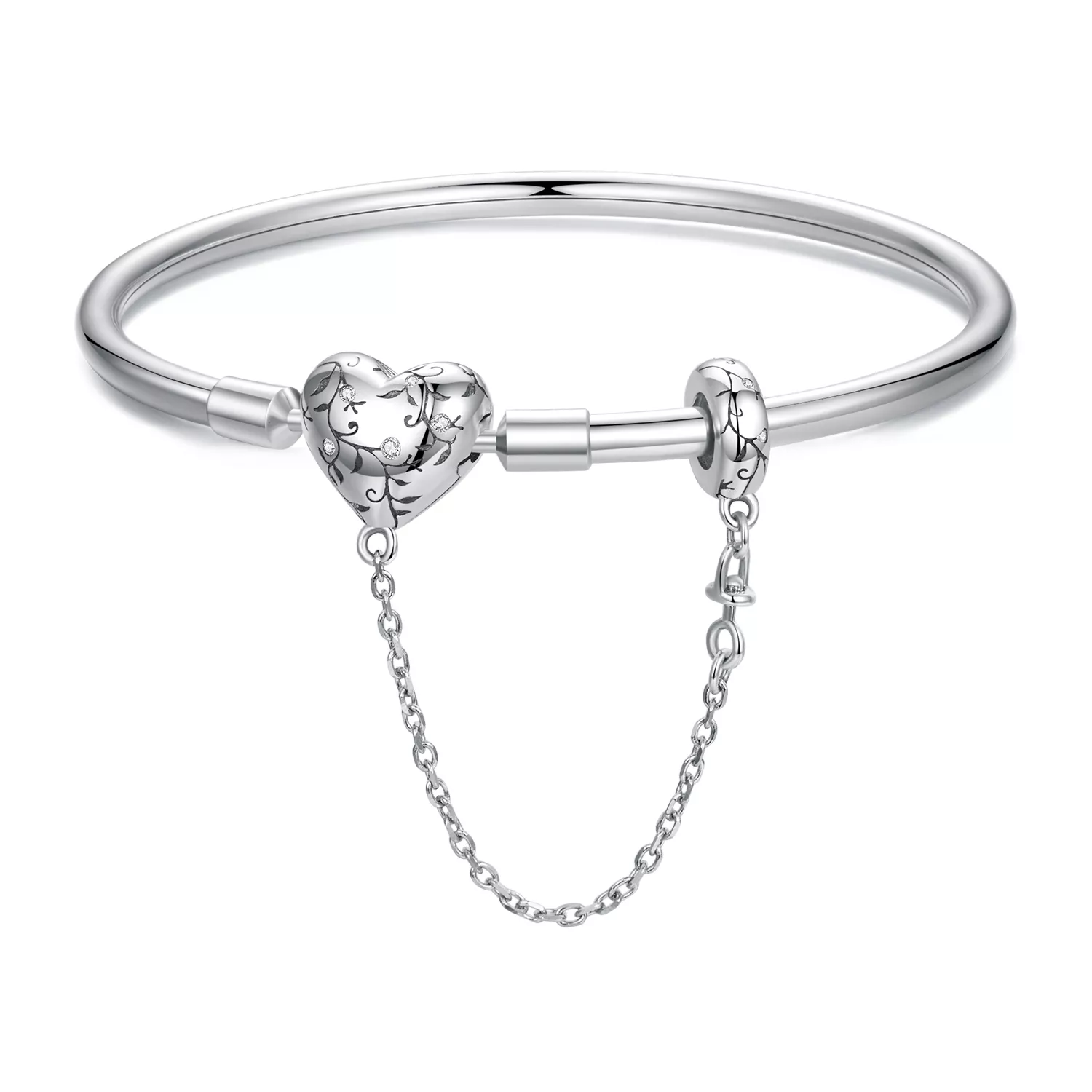 pandora stijl vintage hart armband scb287