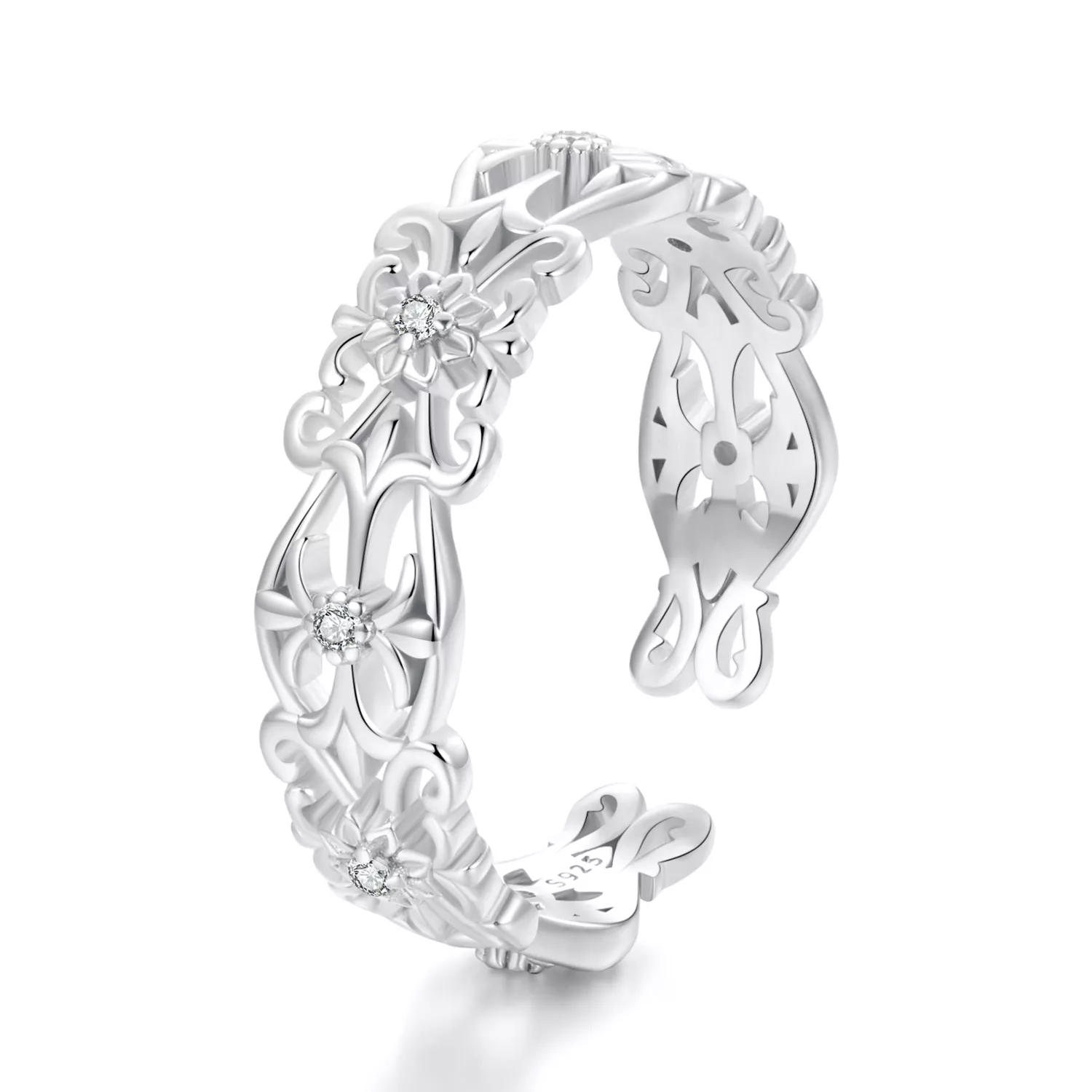 pandora stijl vintage paleis patroon brede ring bsr575 e