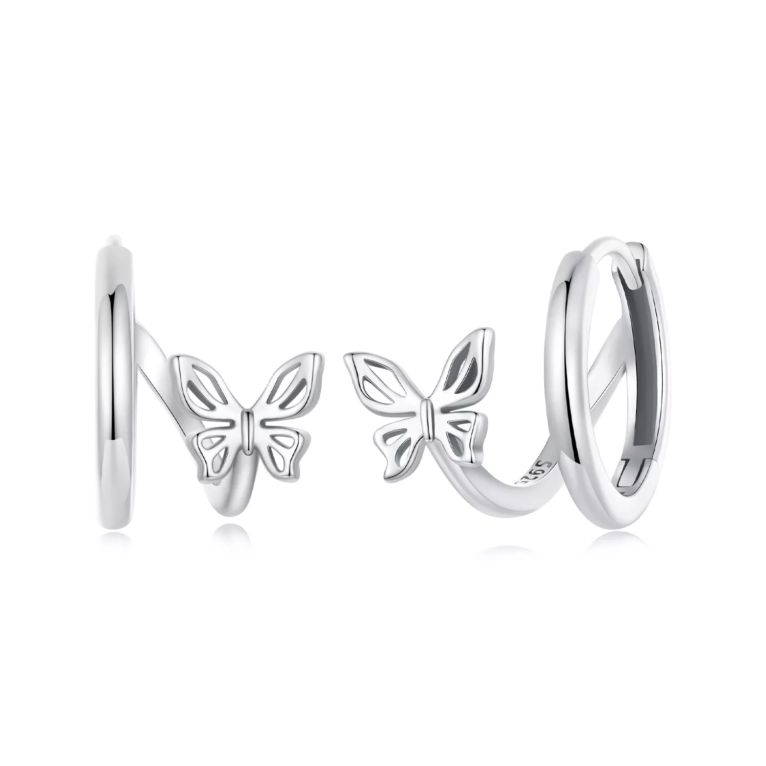 pandora stijl vlinder oorbellen sce1766