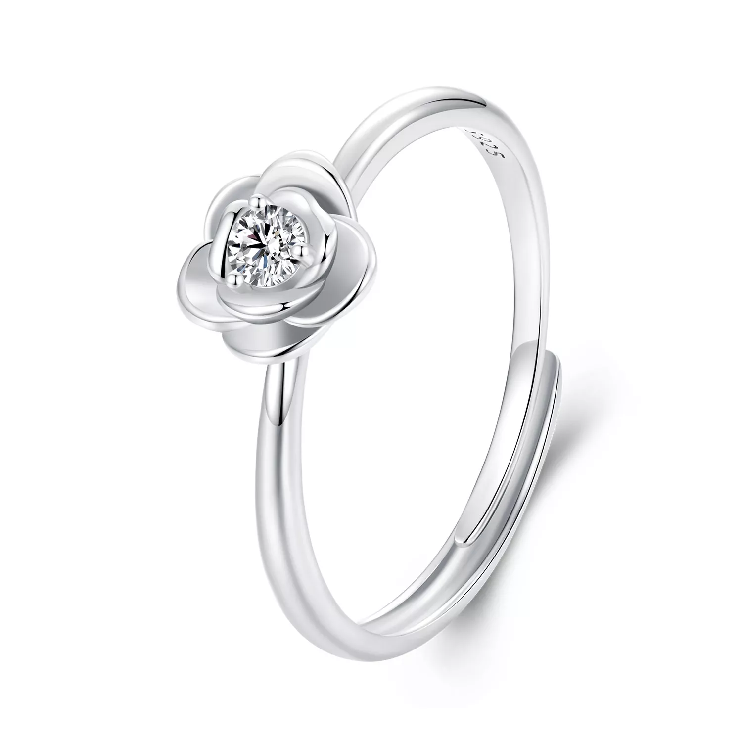 pandora style 01ct moissanite rose ring met één certificaat msr054 e