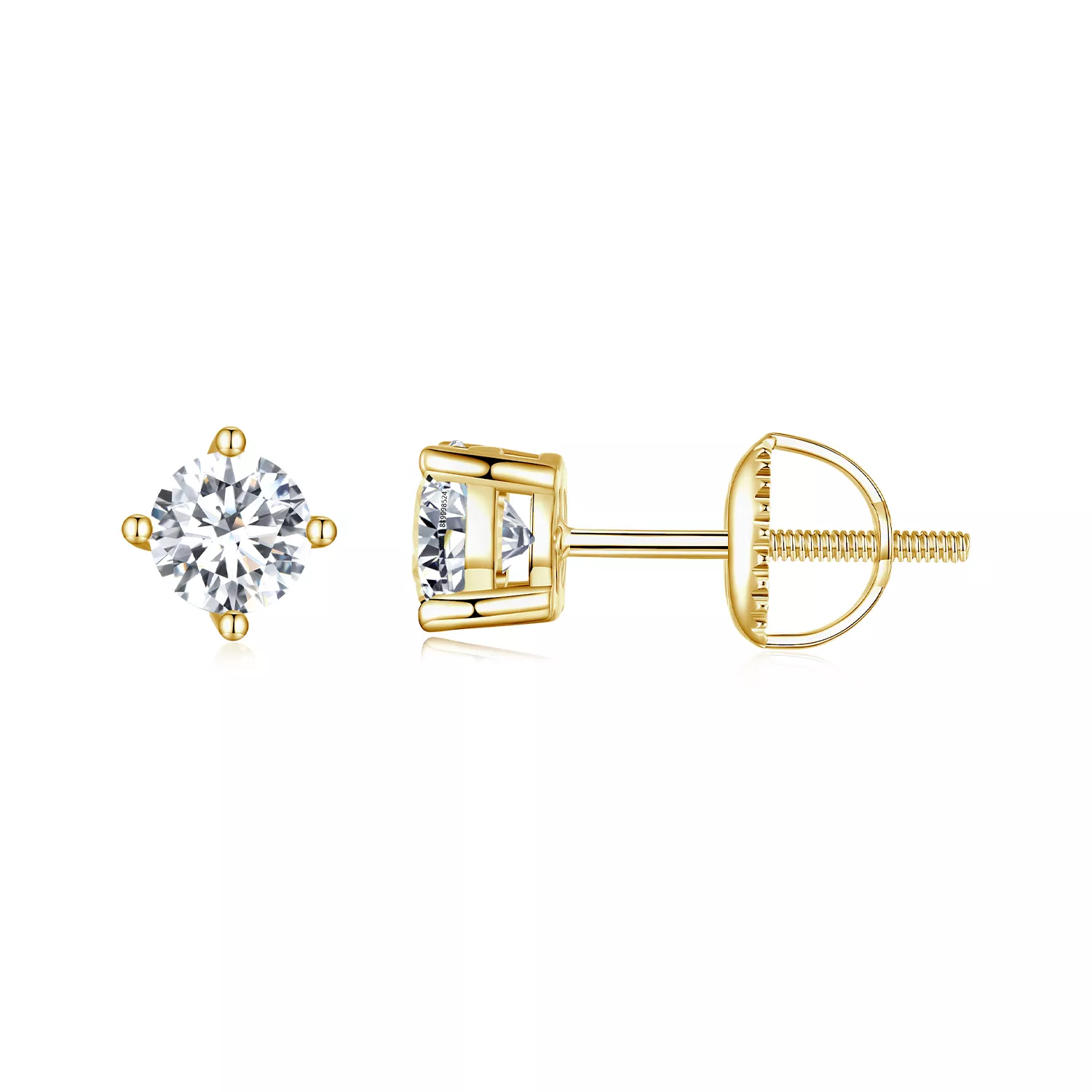 pandora style 05 karaat vierklauw moissanite oorbellen mse003 sb
