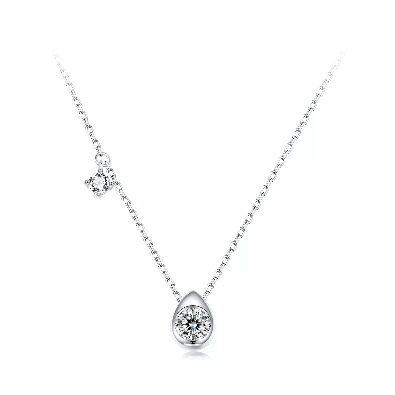 pandora style 05ct moissanite druppel ketting met één certificaat msn037