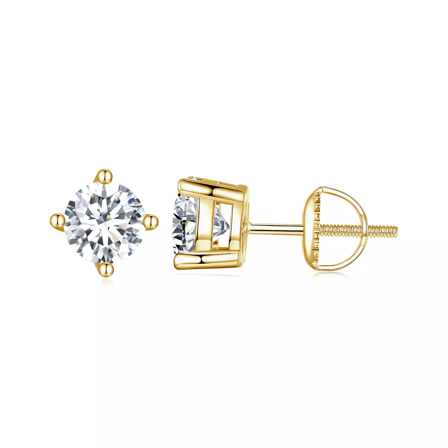 pandora style 1 karaat vierklauw moissanite oorbellen mse003 lb
