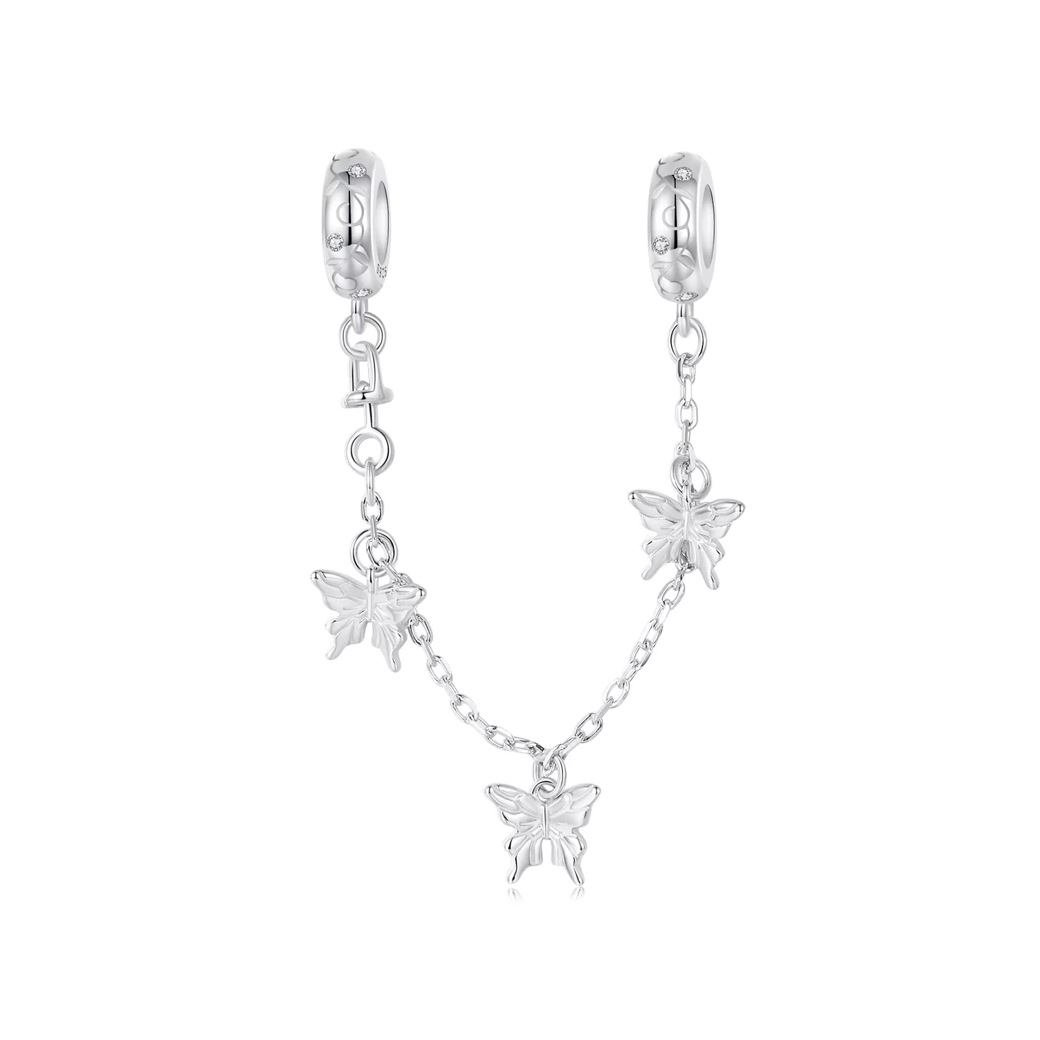 pandora style butterfly veiligheidsketting scc2829