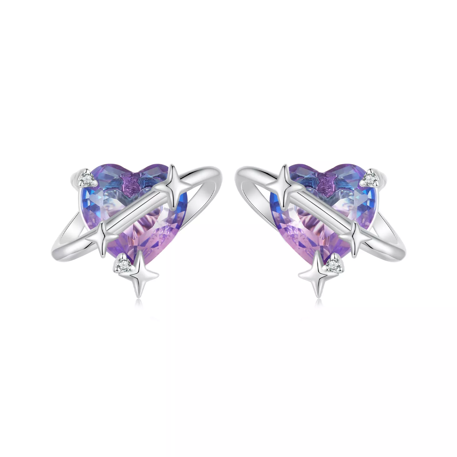 pandora style gradient sterrenhemel oorbellen sce1768