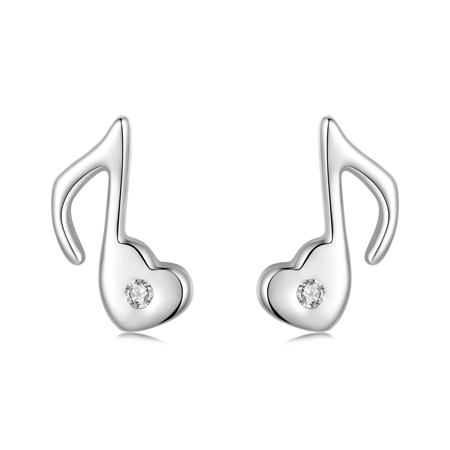 pandora style hart muzieknoot oorbellen sce1805