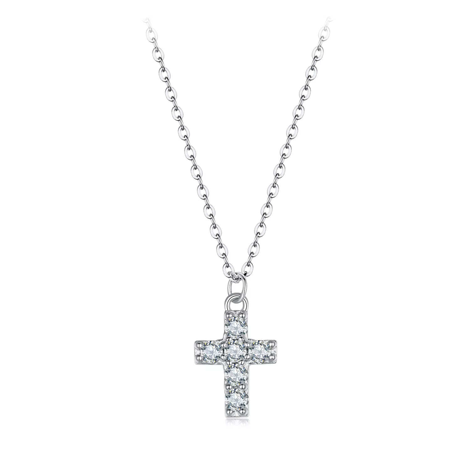 pandora style kruis ketting met één certificaat msn039