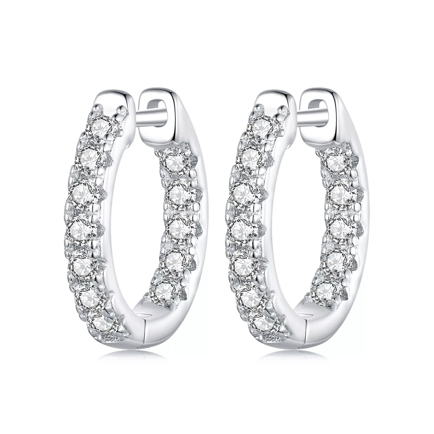 pandora style moissanite sprankelende oorbellen met één certificaat mse060