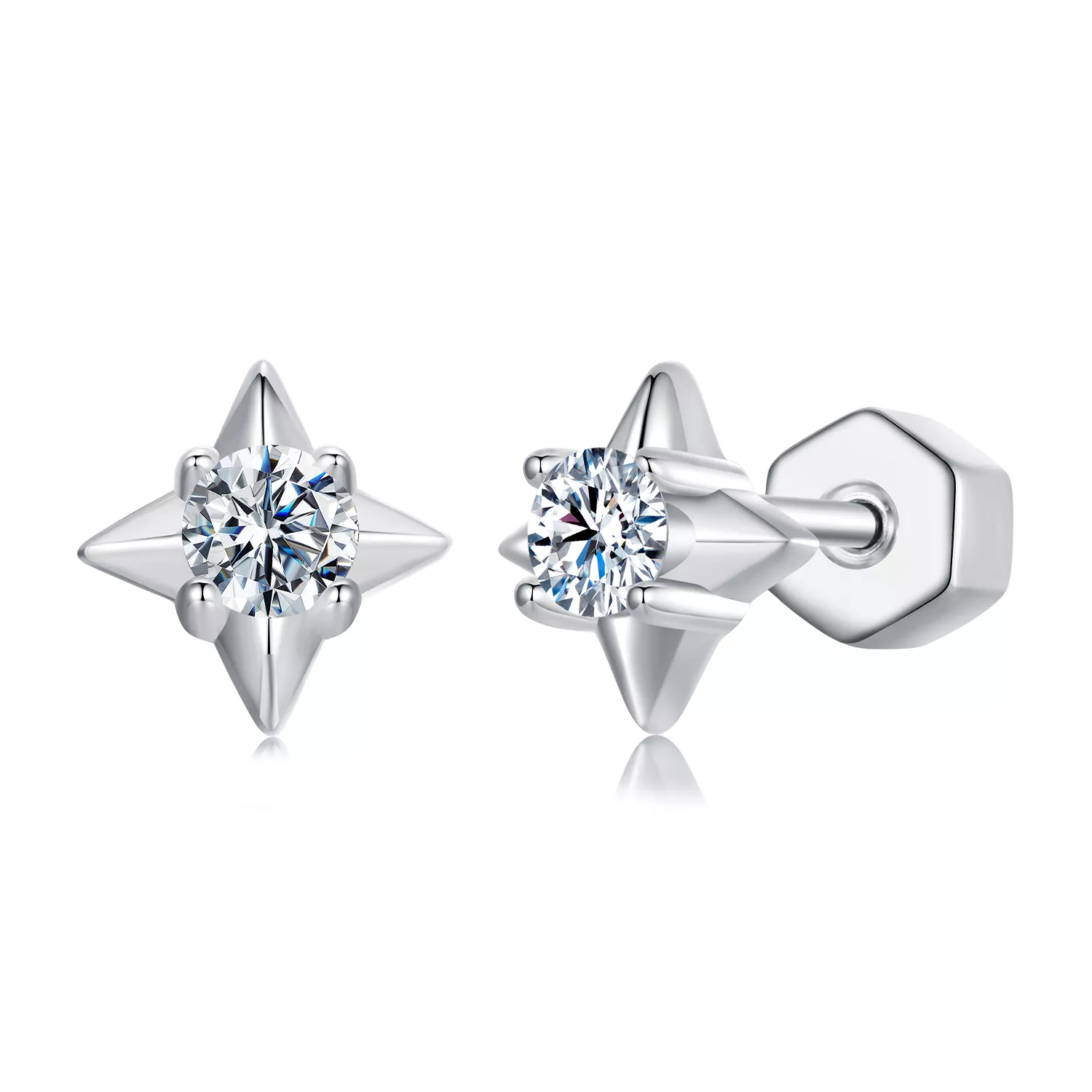 pandora style star sprankelende oorbellen één certificaat mse067