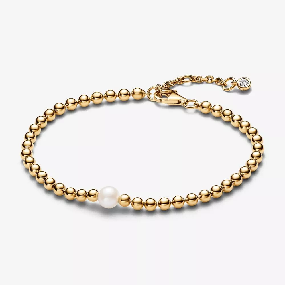pandora behandelde gecultiveerde zoetwaterparel en kralen armband 563173c01