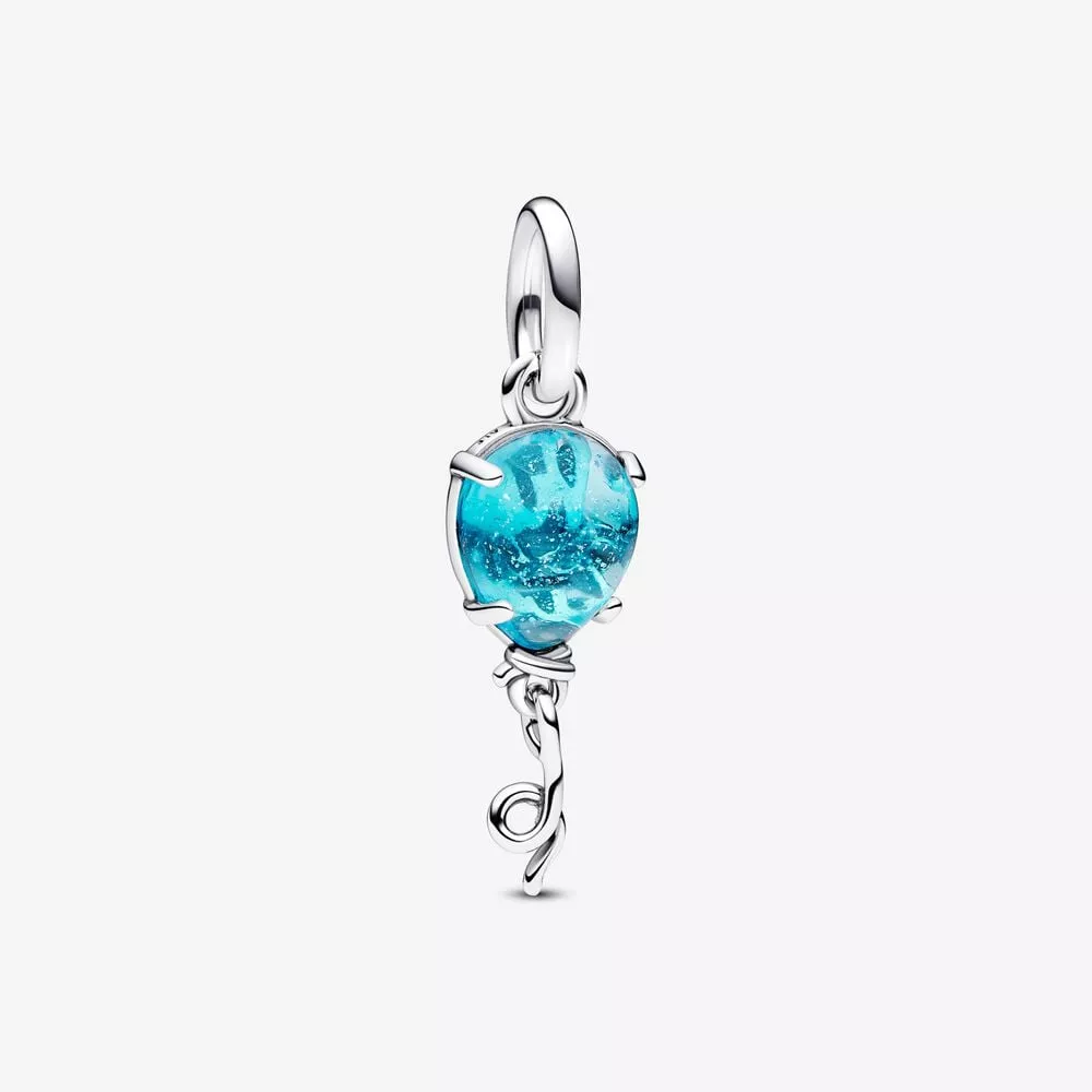 pandora blauwe hangende bedel muranoglazen ballon 792792c01