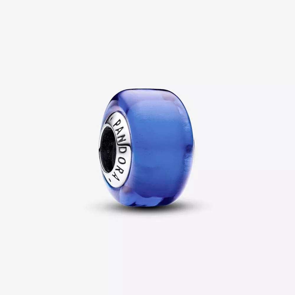 pandora blauwe minibedel van muranoglas 793105c00