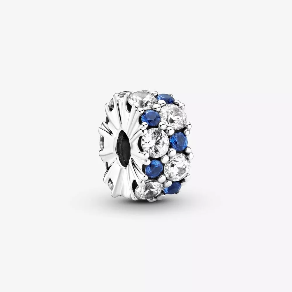 pandora clear blue sparkling clip charm 799171c01