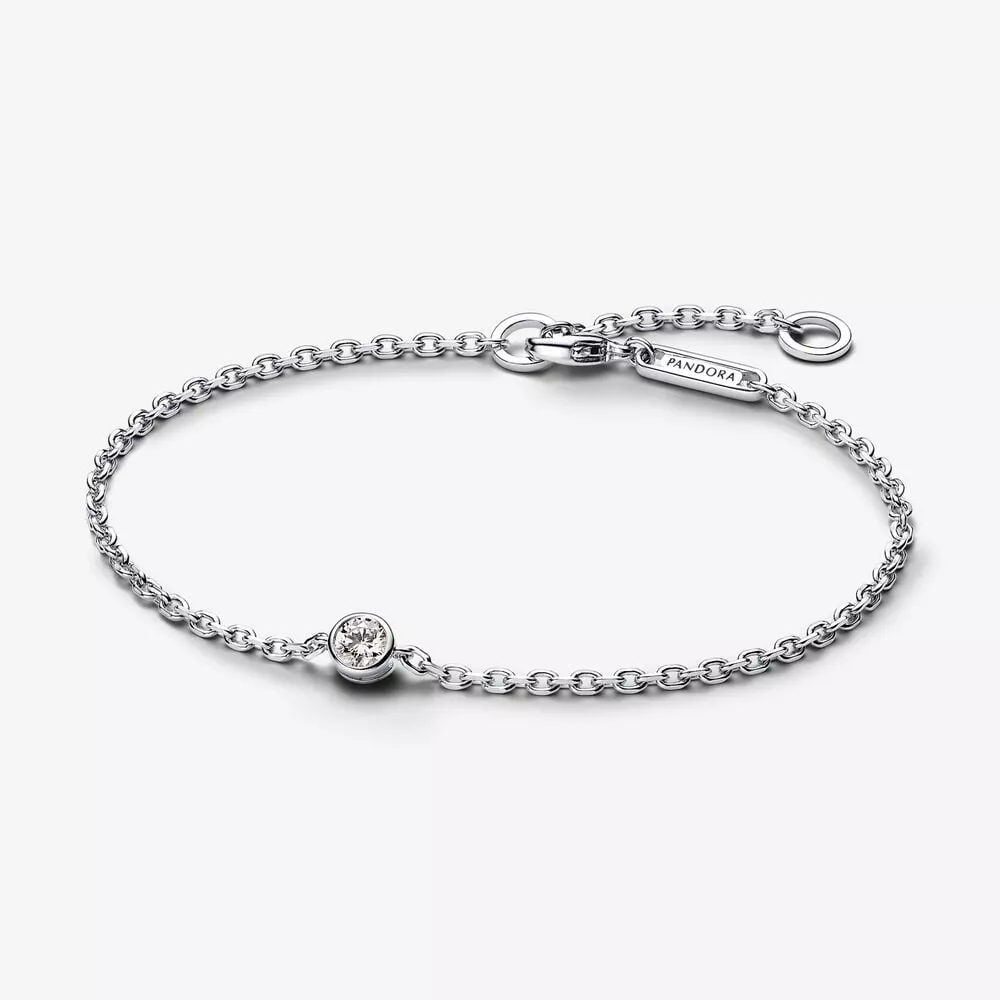 pandora era lab grown diamond bezel chain armband 015 karaat tw sterling zilver 592847c01