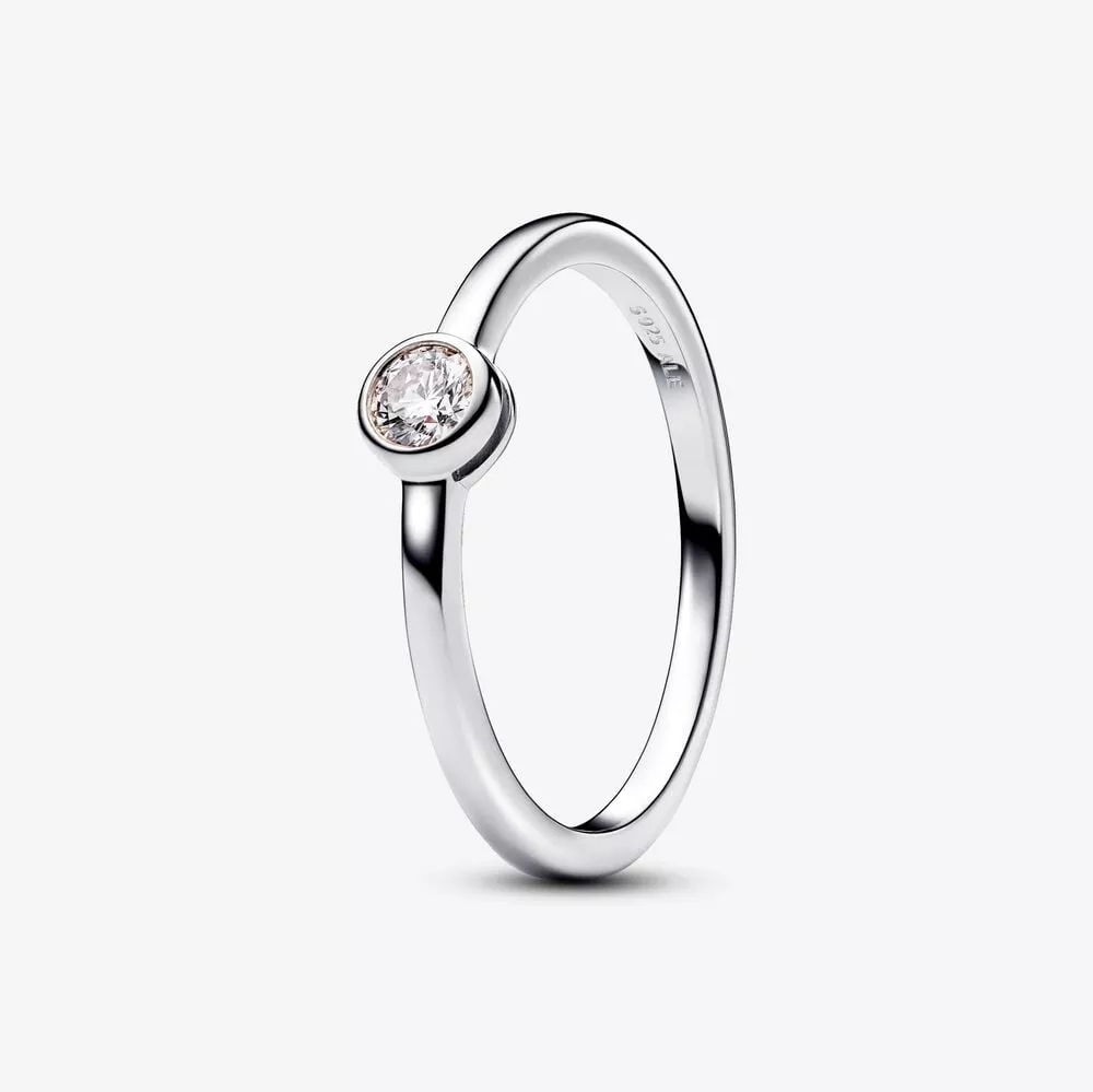 pandora era lab grown diamond bezel ring 015 karaat tw sterling zilver 192894c01